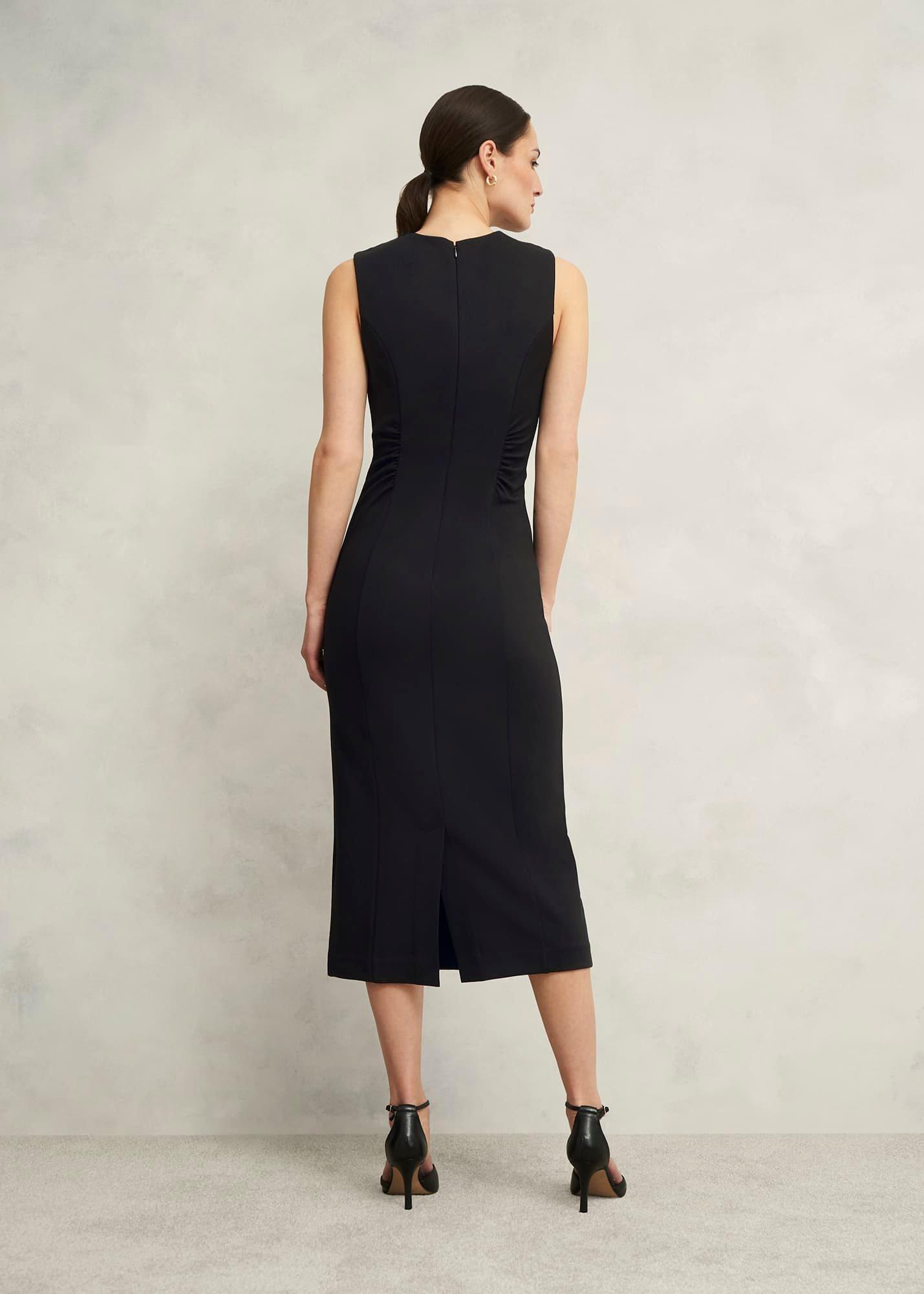 Hazel Ponte Dress, Black, hi-res