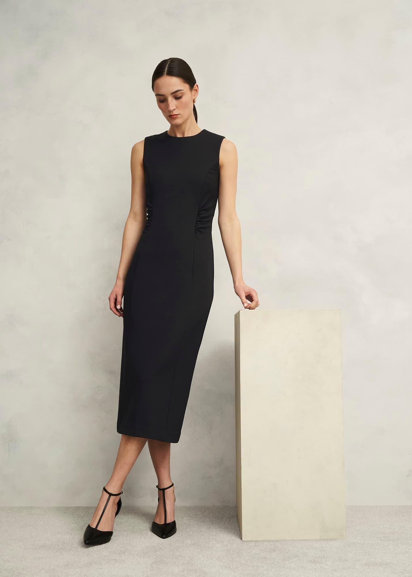 Hazel Ponte Dress, Black, hi-res
