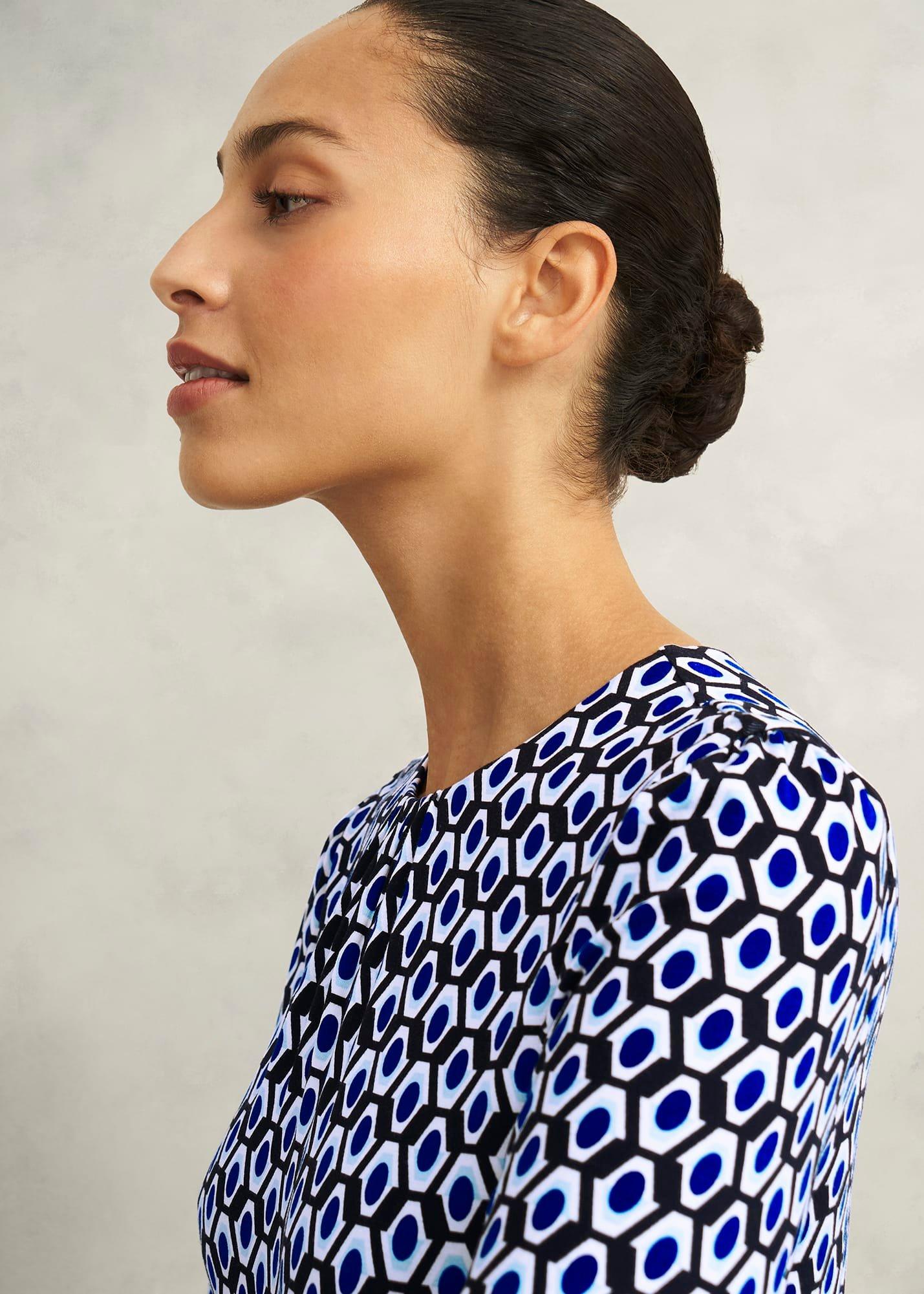 Dakota Jersey Dress, Navy Multi, hi-res