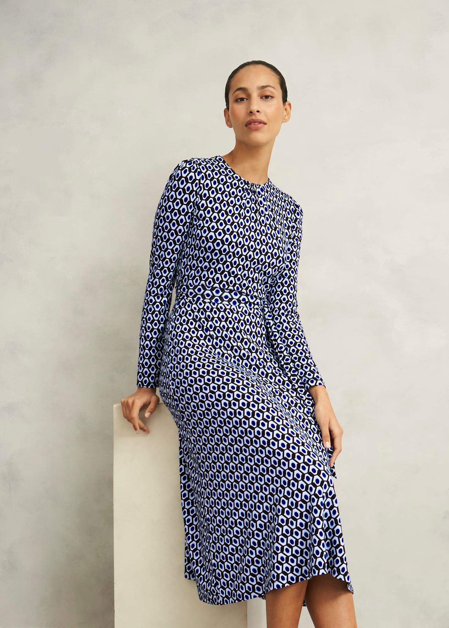 Petite Dakota Dress, Navy Multi, hi-res