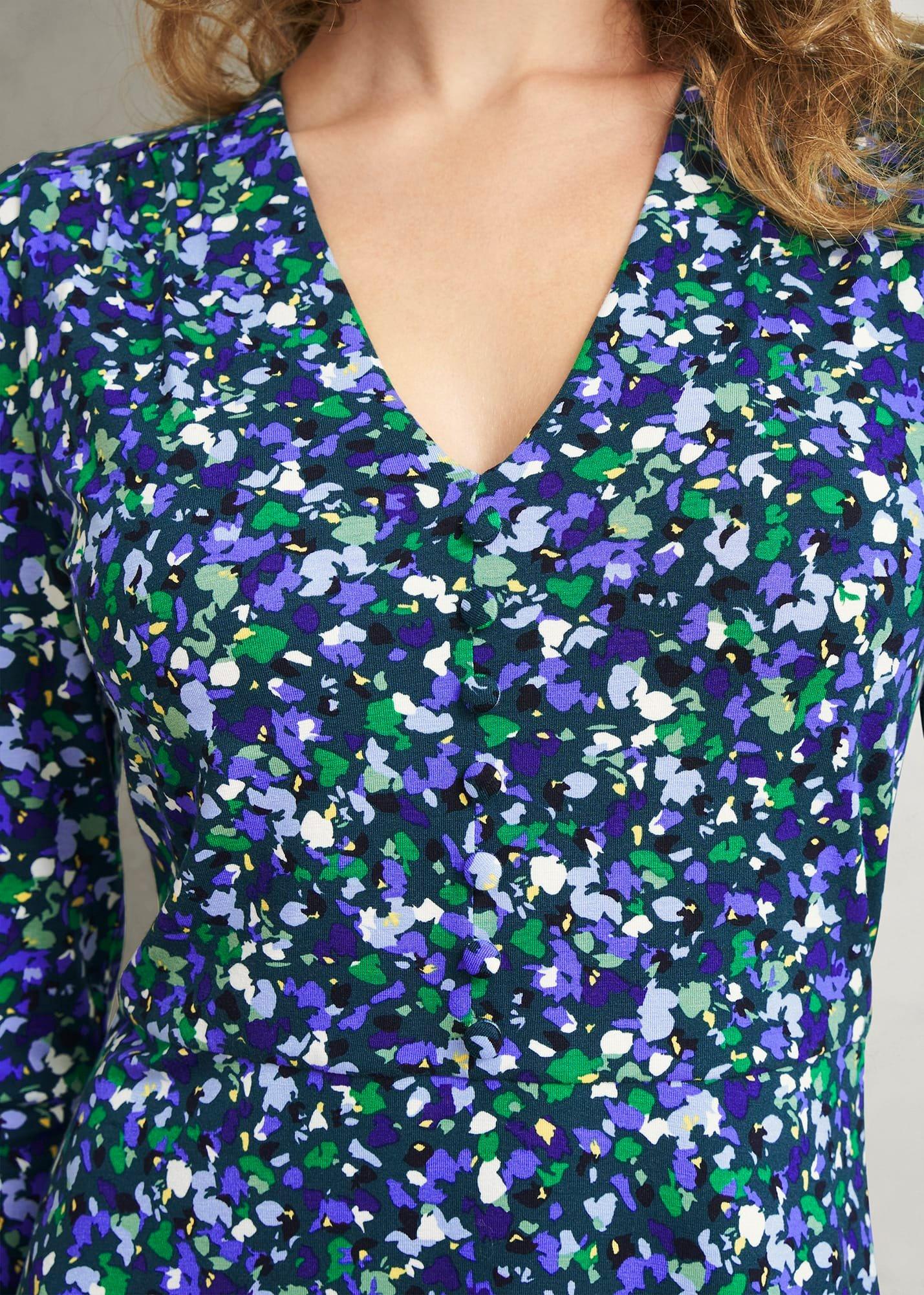 Demi Jersey Dress, Green Multi, hi-res