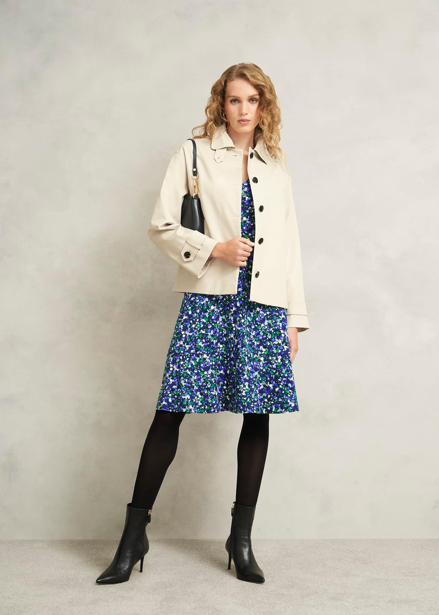 Petite Demi Jersey Dress, Green Multi, hi-res