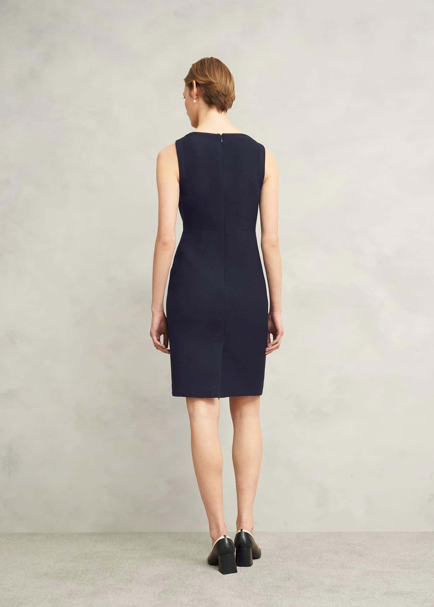 Adrian Tweed Dress, Navy, hi-res