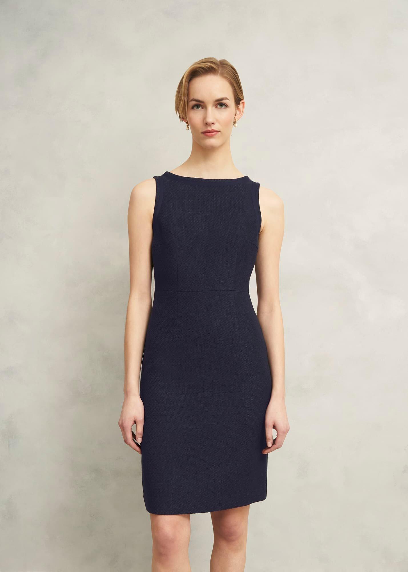 Adrian Tweed Dress, Navy, hi-res