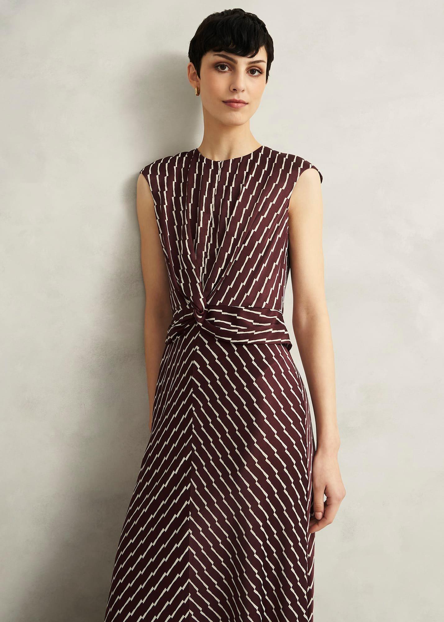 Burnby Dress, Brown Ivory, hi-res