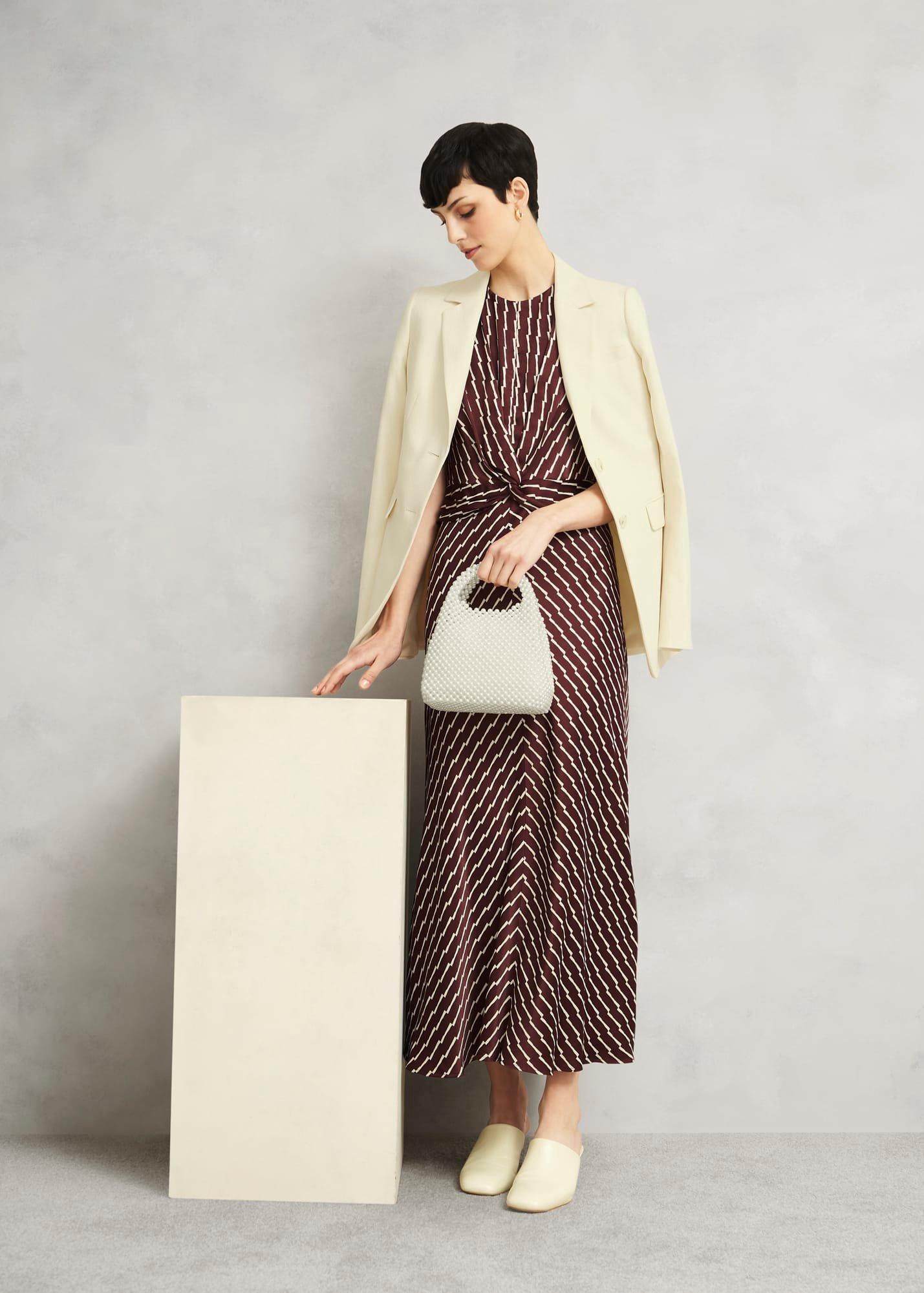 Burnby Dress, Brown Ivory, hi-res