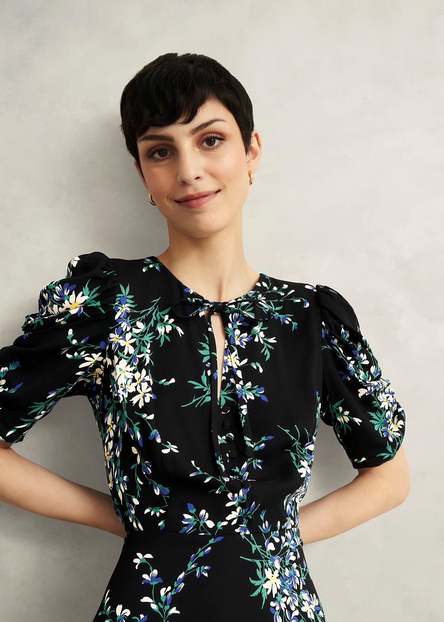 Blenheim Tea Dress, Black Multi, hi-res