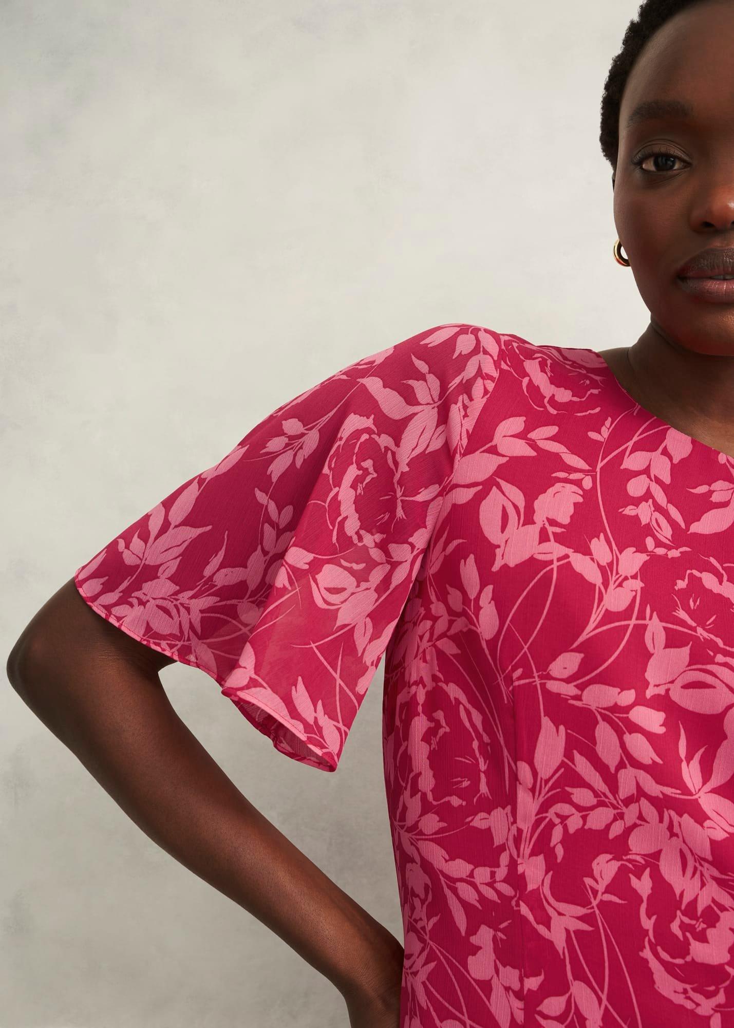 Iona Textured Dress, Pink Multi, hi-res