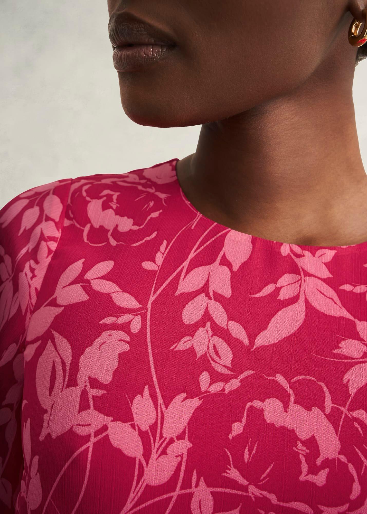 Iona Textured Dress, Pink Multi, hi-res