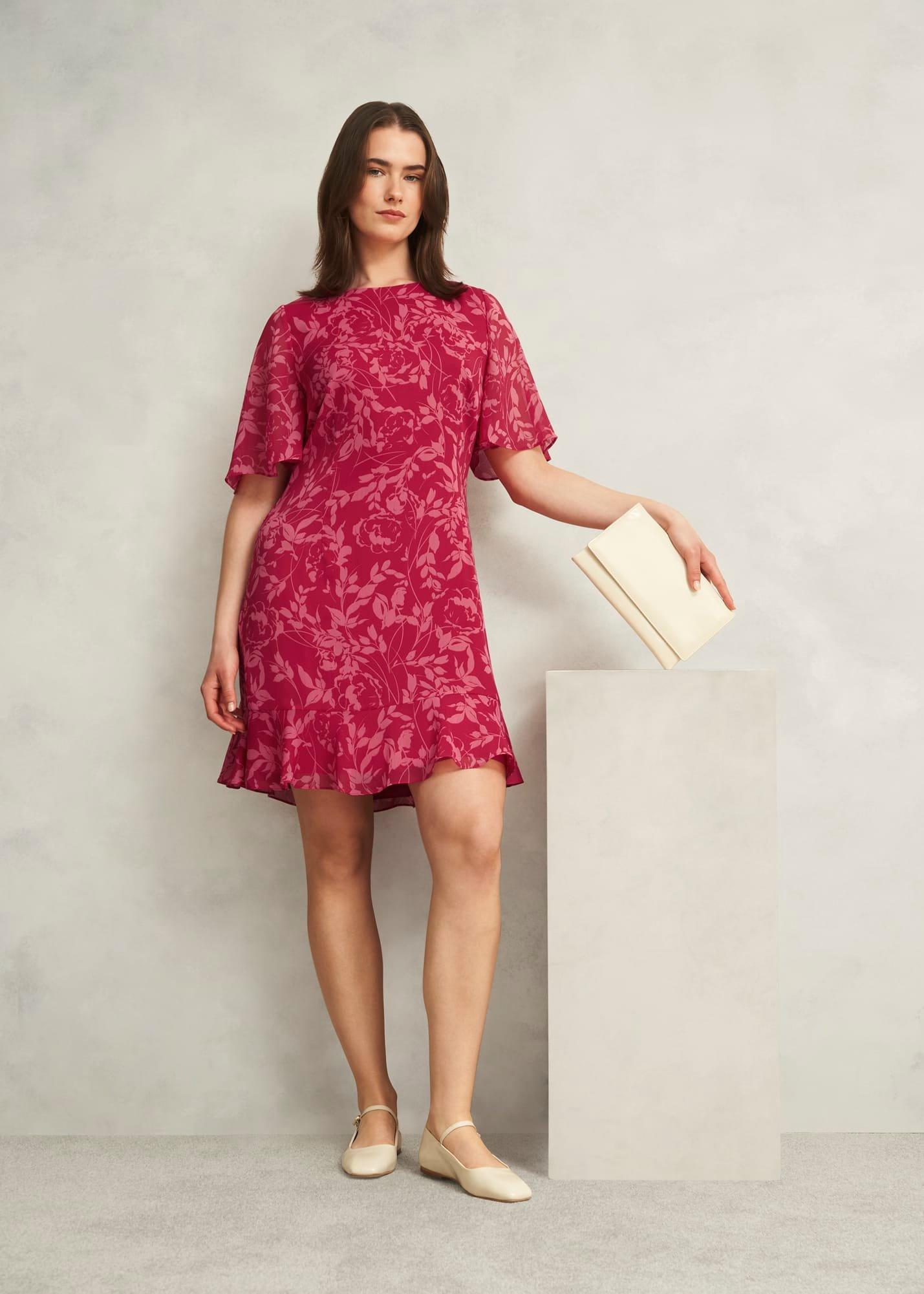 Iona Textured Dress, Pink Multi, hi-res