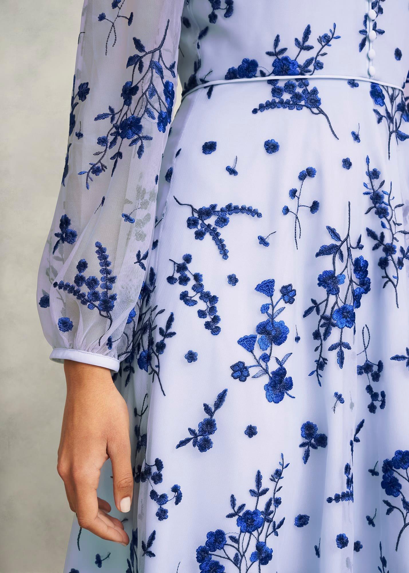 Ella Embroidered Dress, Midnight Blue, hi-res