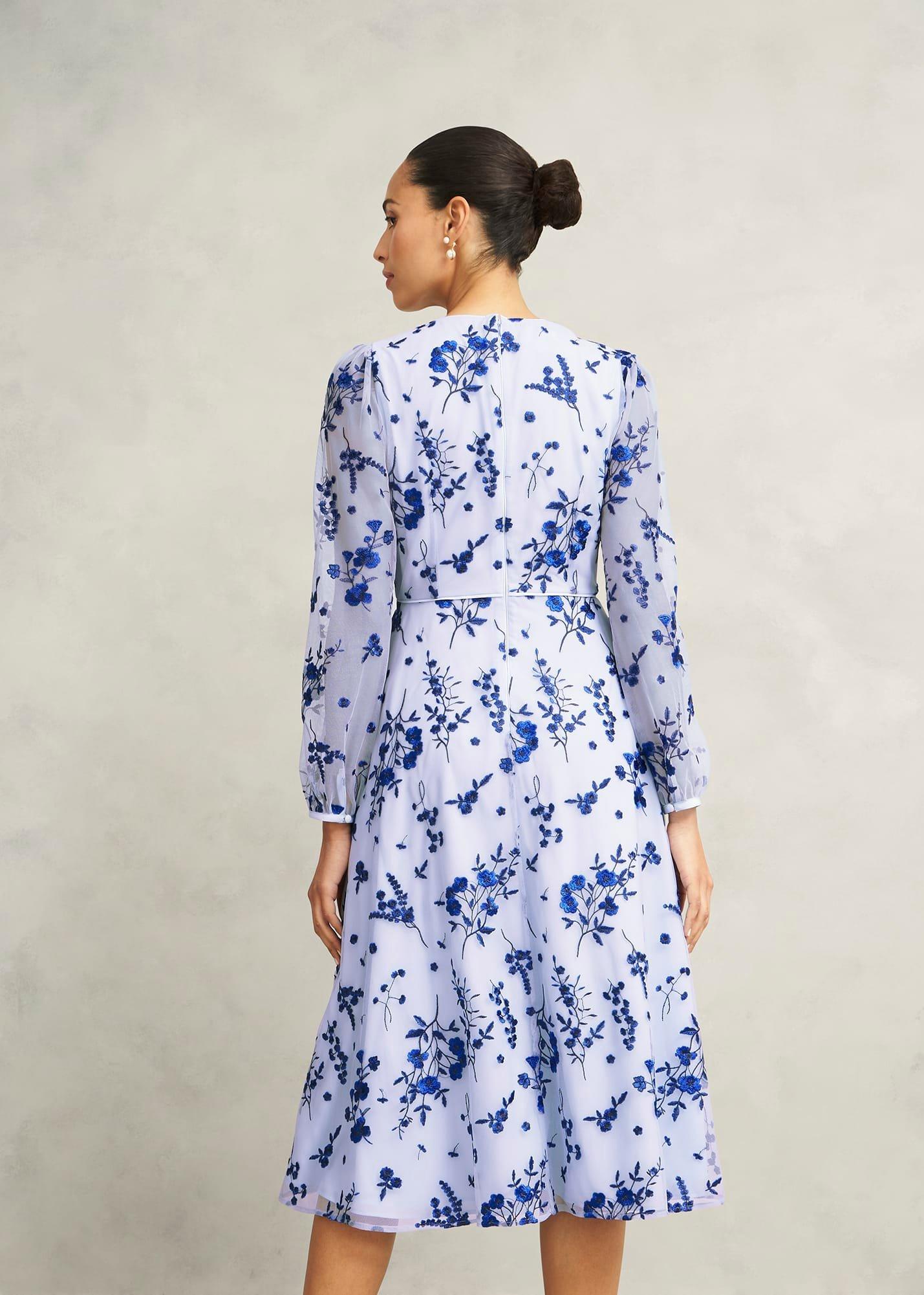 Ella Embroidered Dress, Midnight Blue, hi-res