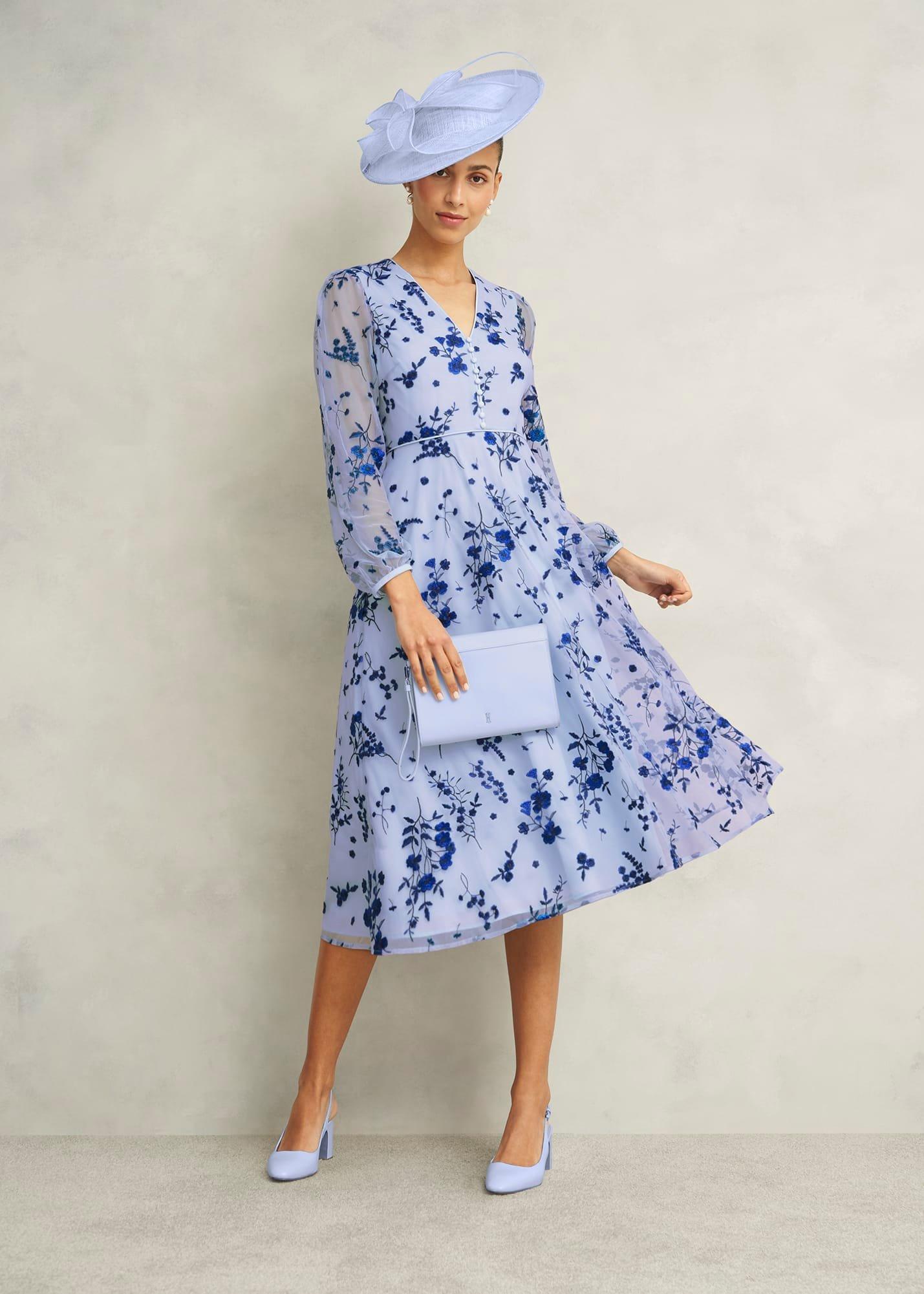 Ella Embroidered Dress, Midnight Blue, hi-res