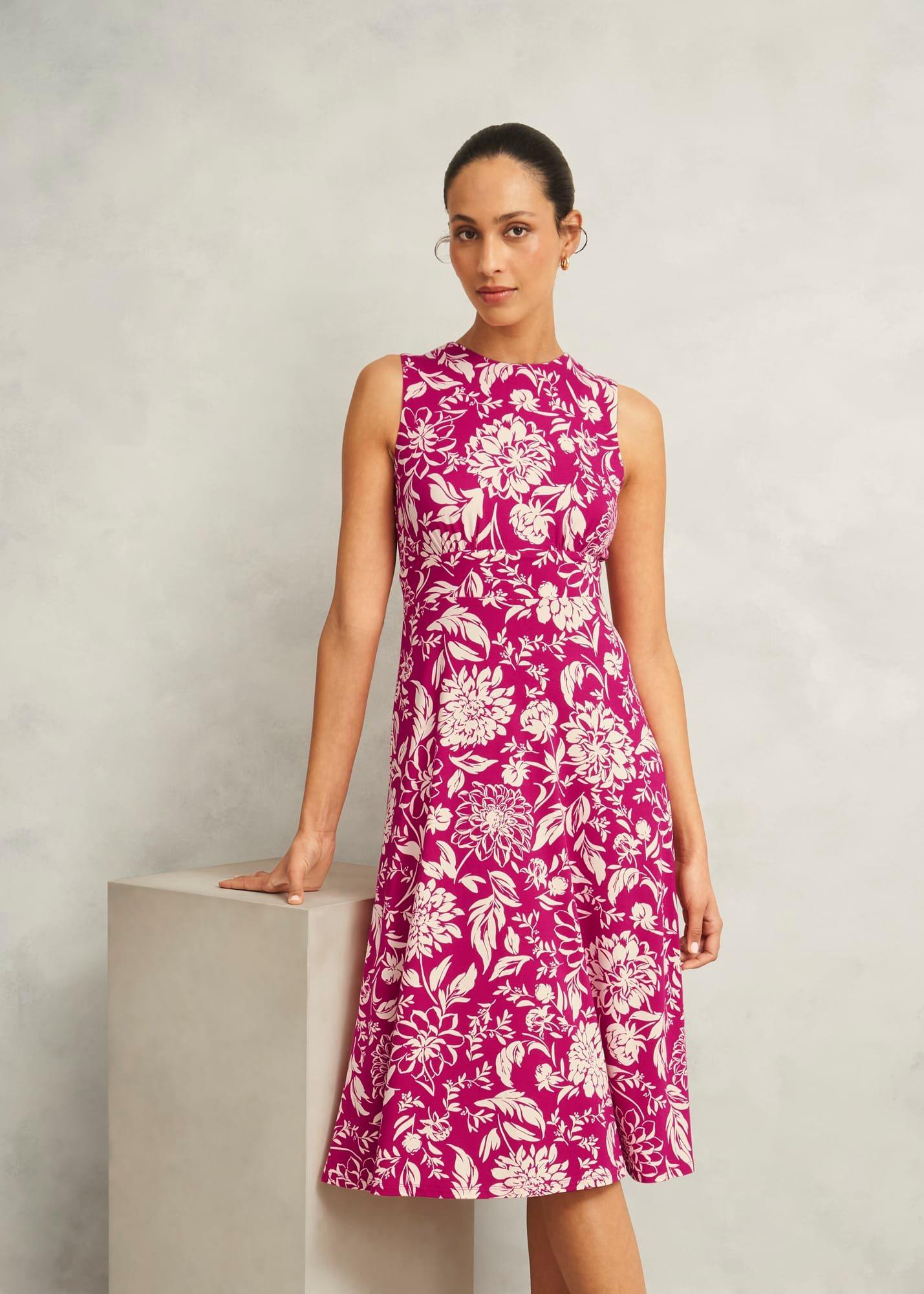 Marylise Jersey Dress, Pink Cream, hi-res