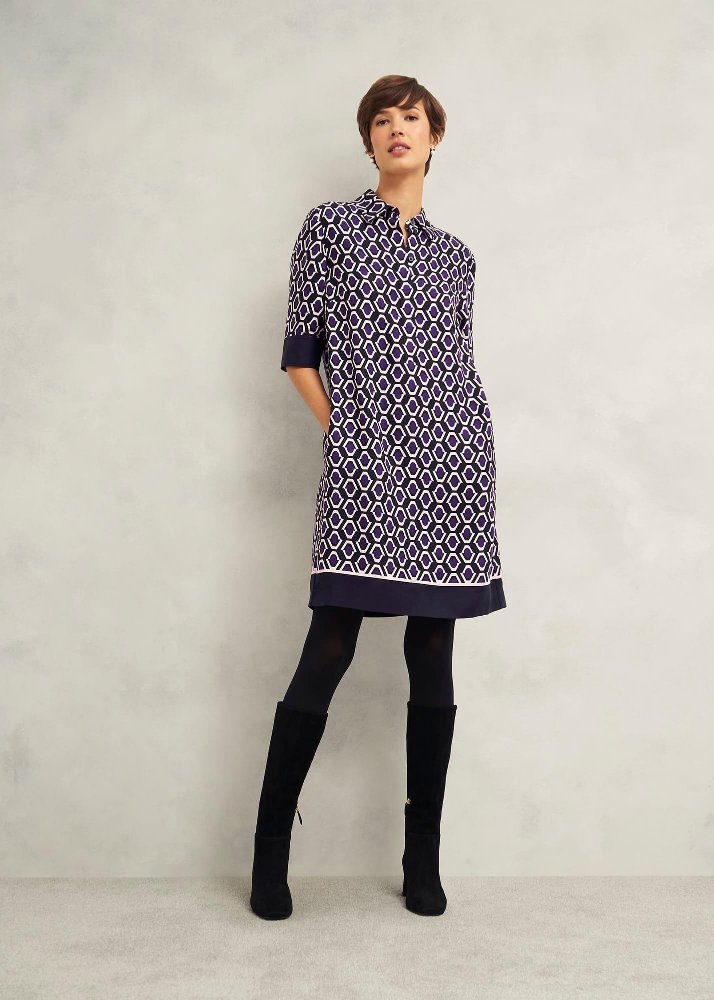 Marciella Tunic Dress, Purple Multi, hi-res