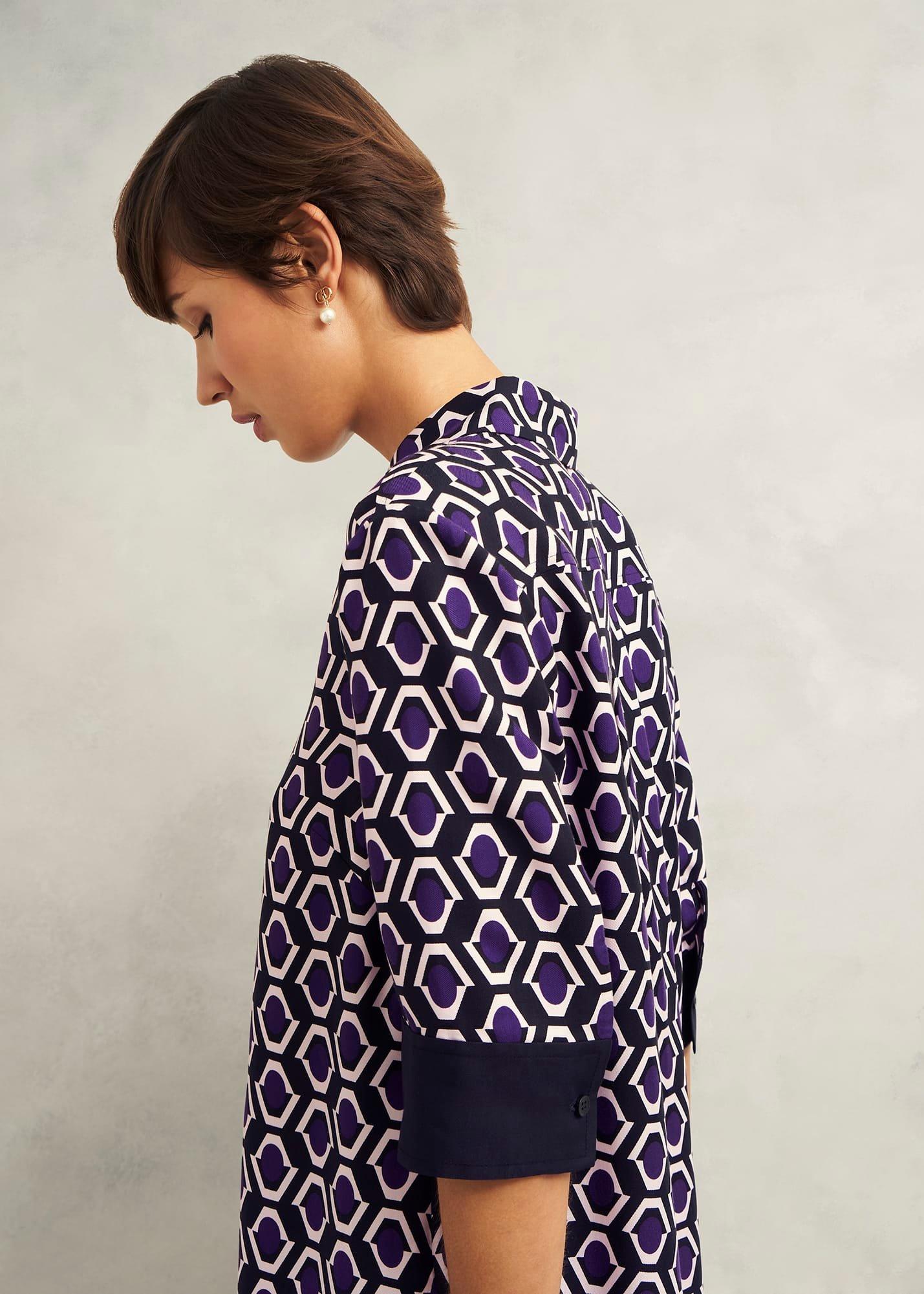 Marciella Tunic Dress, Purple Multi, hi-res