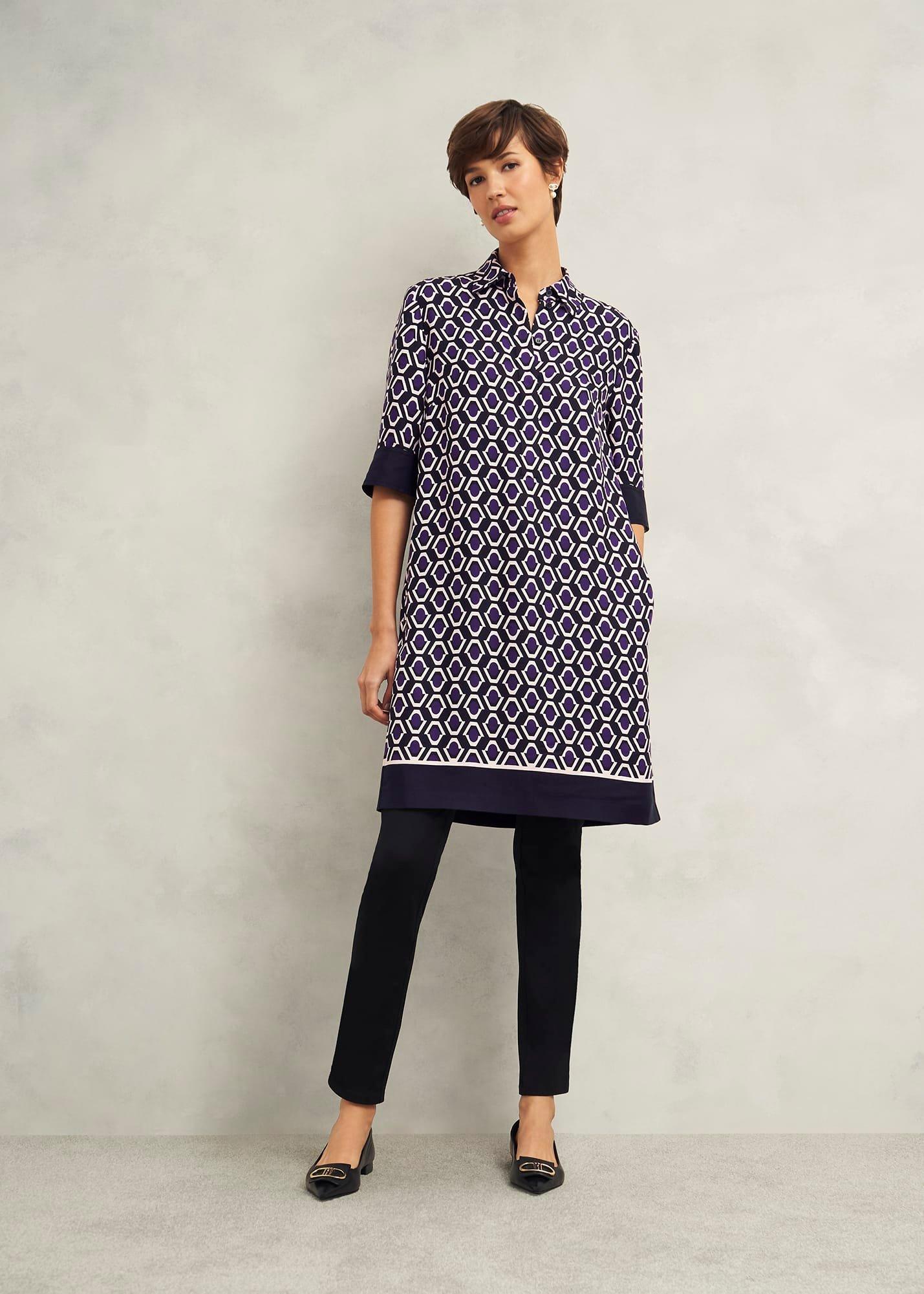 Marciella Tunic Dress, Purple Multi, hi-res