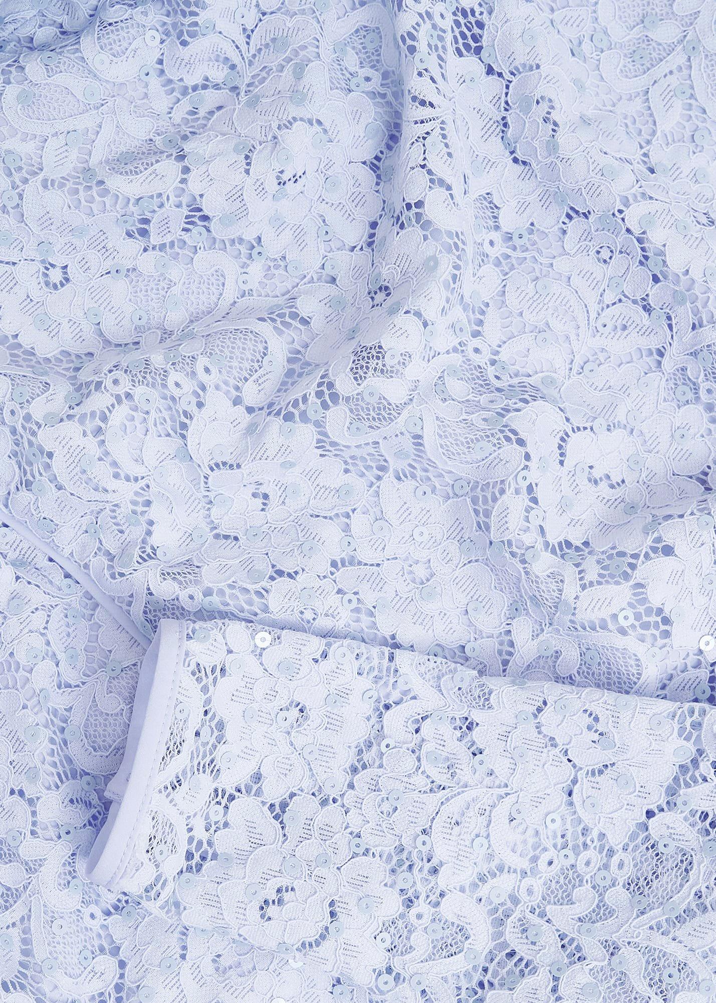 Ottilie Lace Sequin Dress, Pale Blue, hi-res