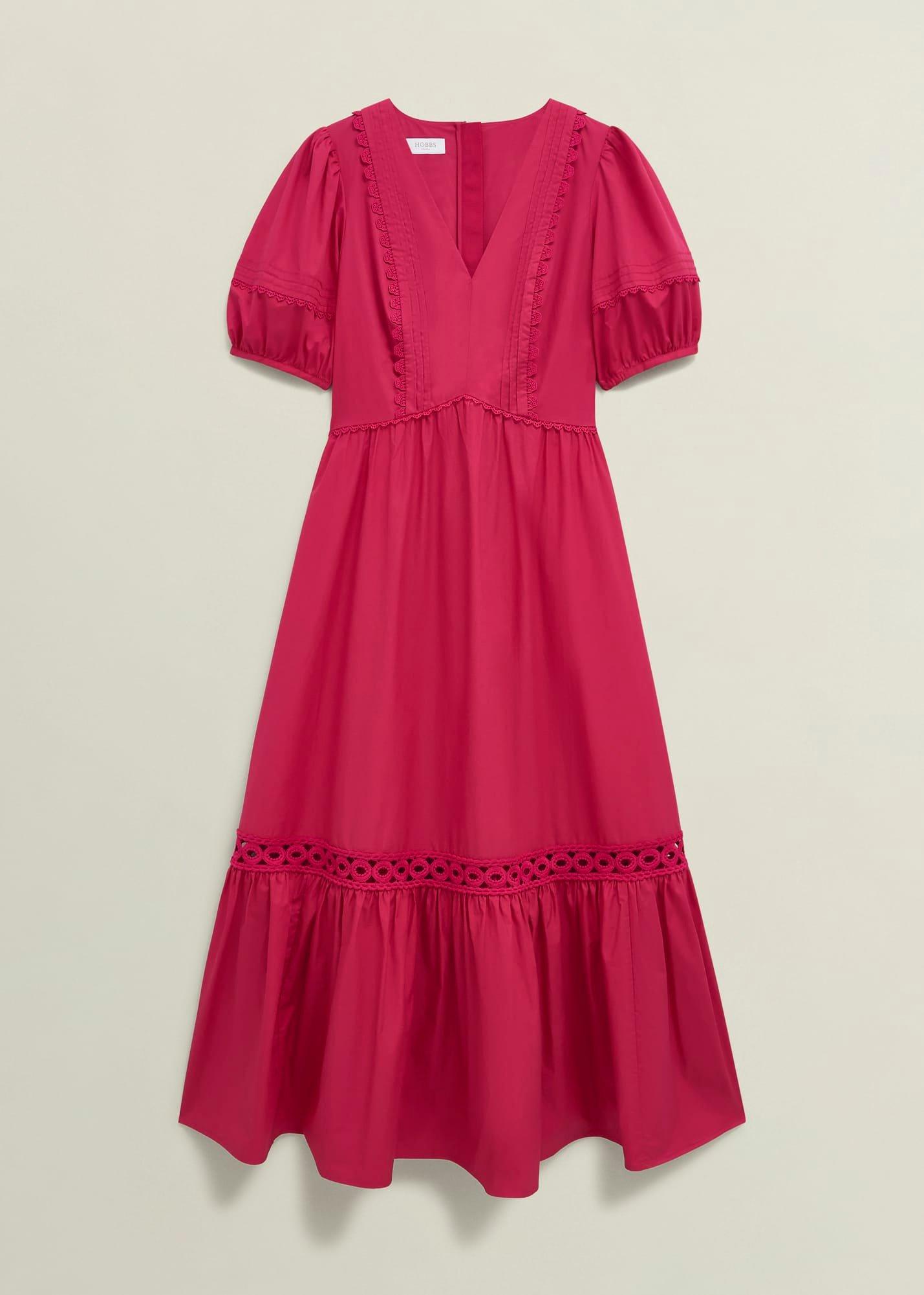 Harriet Dress, Bright Pink, hi-res
