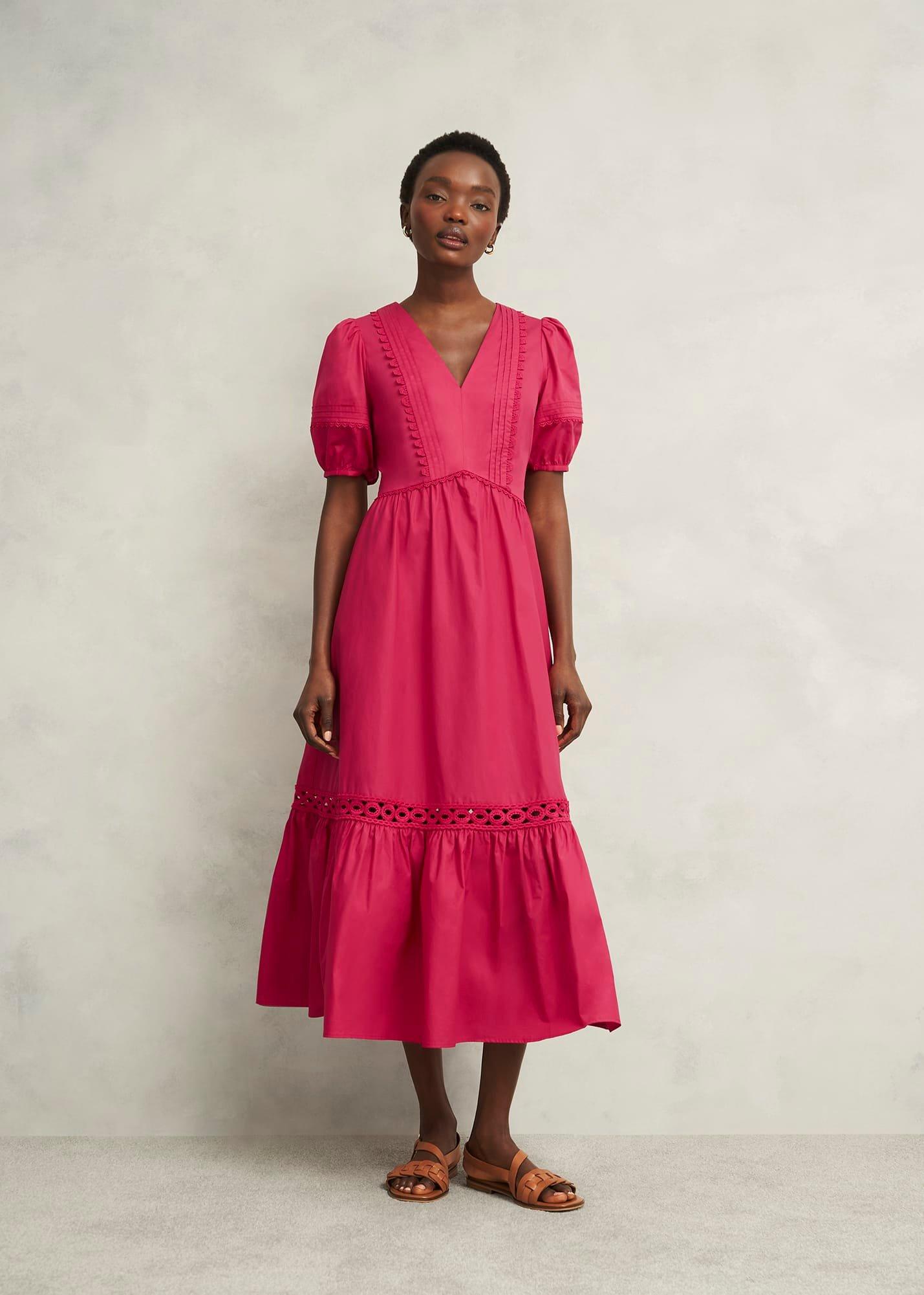 Harriet Dress, Bright Pink, hi-res