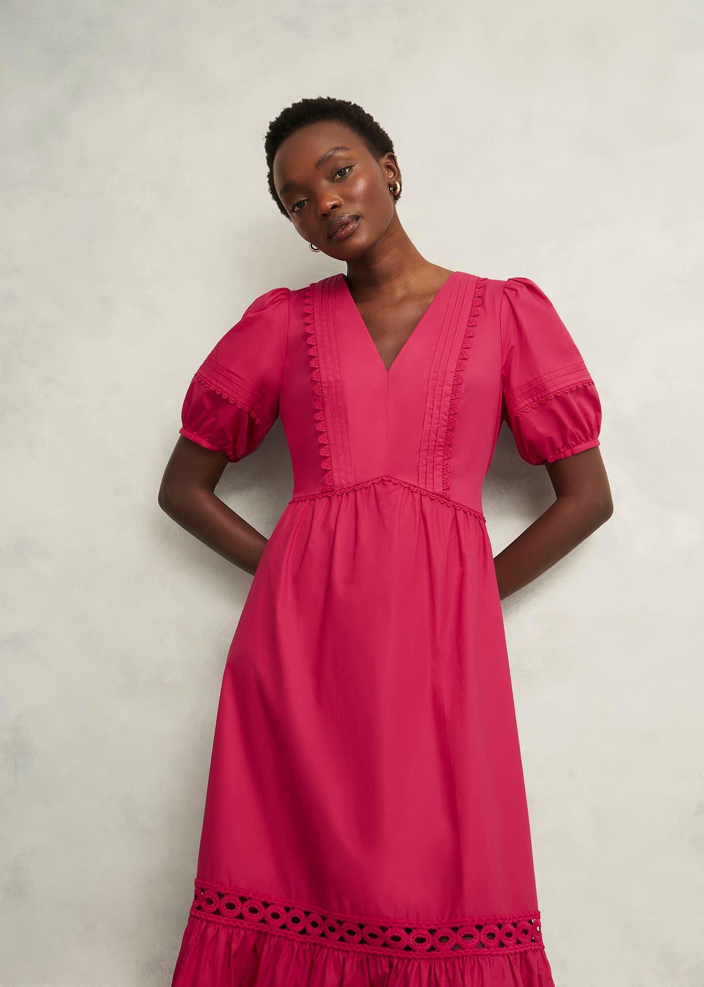 Harriet Dress, Bright Pink, hi-res