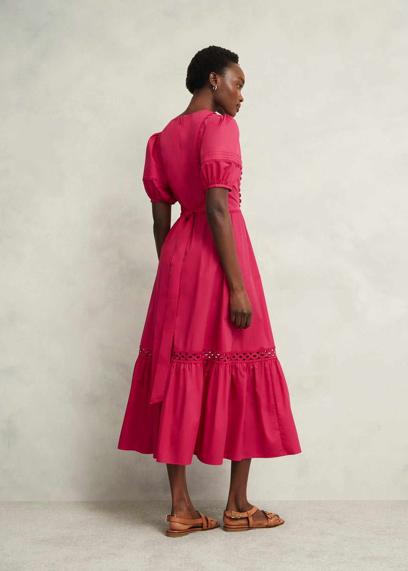 Harriet Dress, Bright Pink, hi-res
