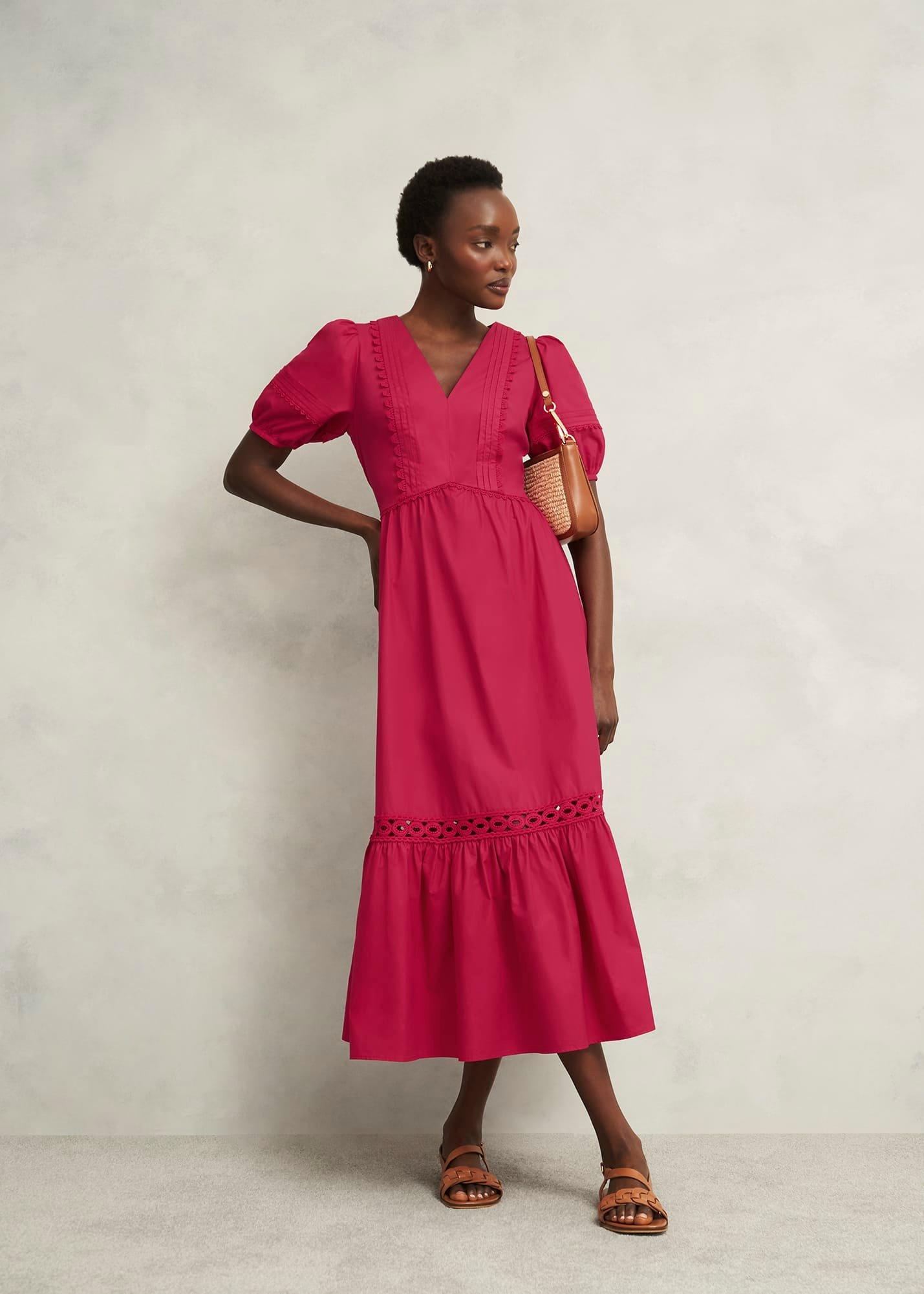 Harriet Dress, Bright Pink, hi-res