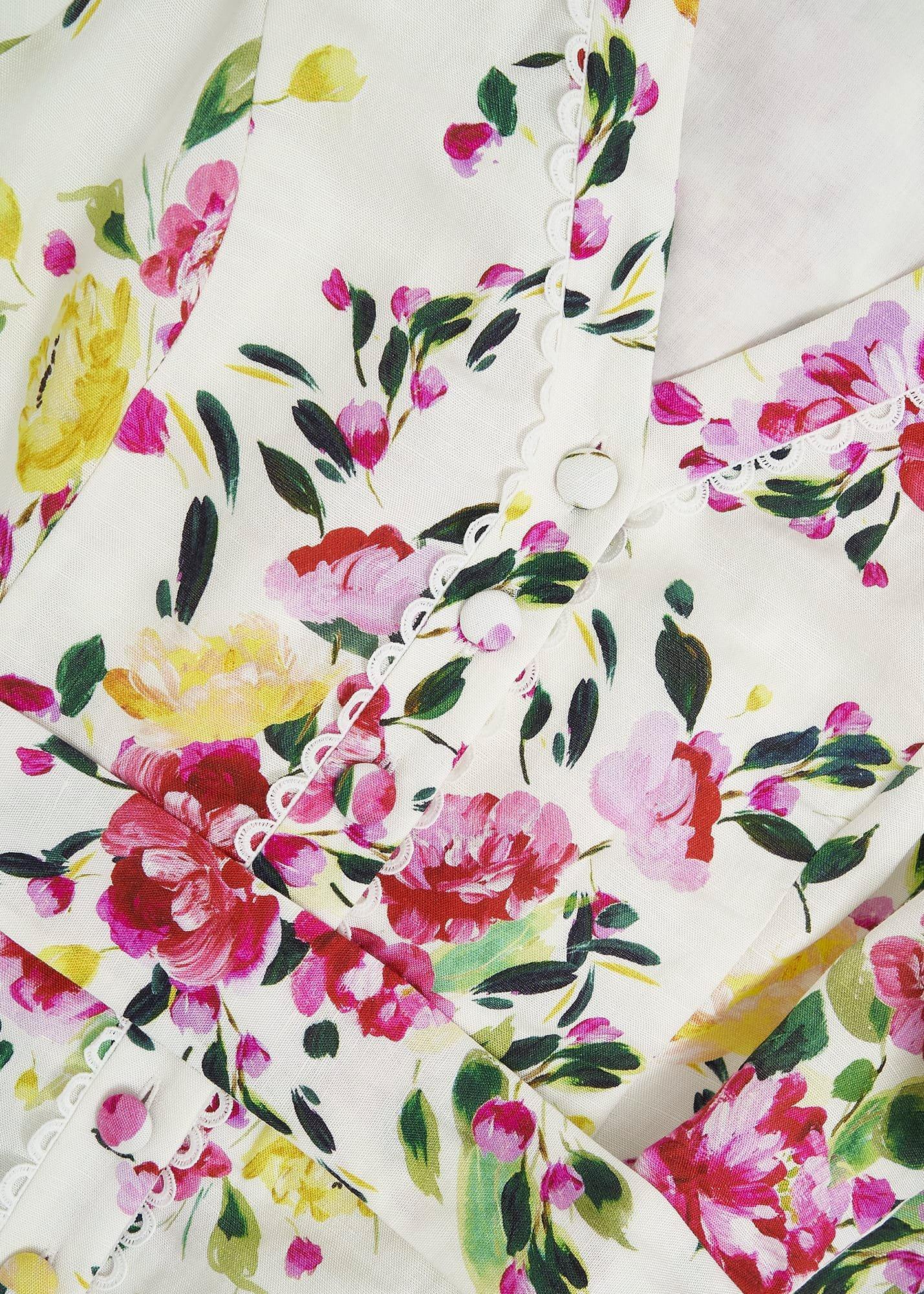 Petite Taylor Linen Dress, Ivory Multi, hi-res