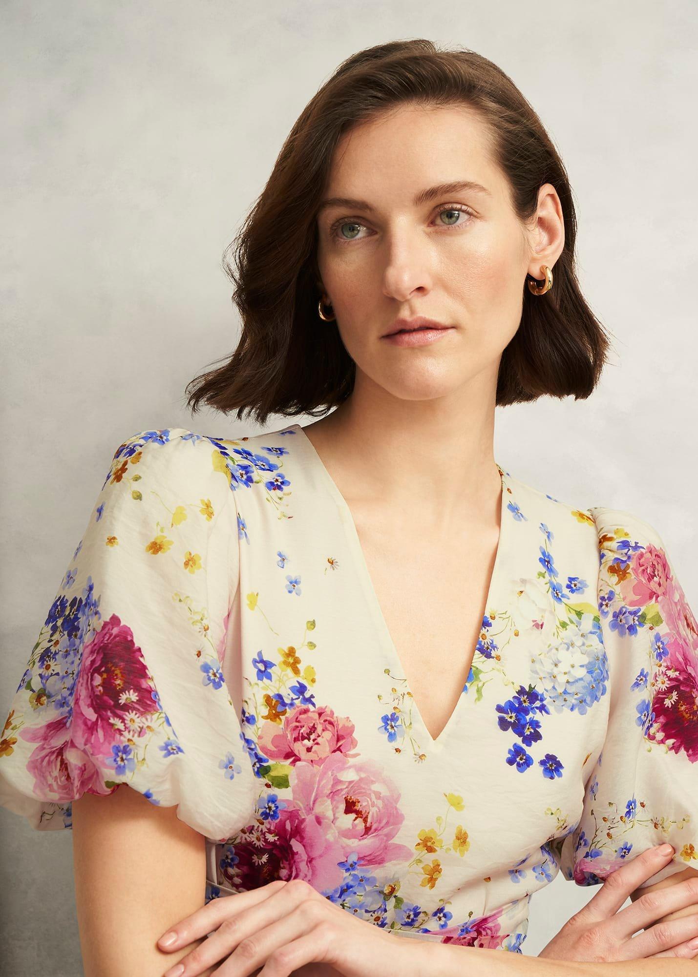 Barrington Floral Dress, Brulee Multi, hi-res