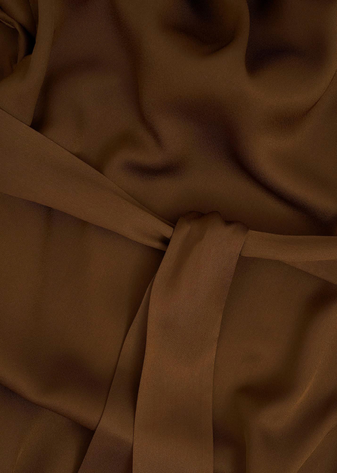 Darracott Tie Waist Midi Dress, Medlar Brown, hi-res