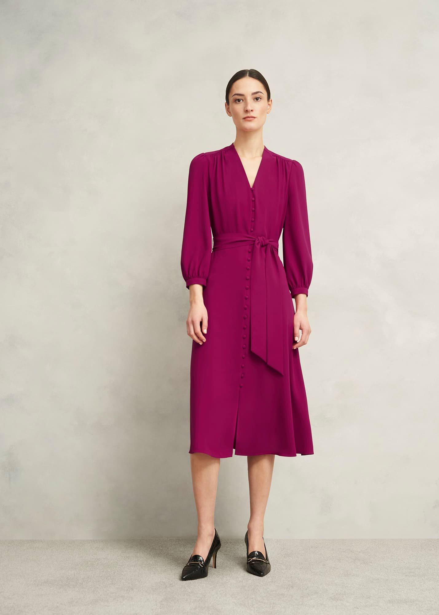 Petite Magnolia Dress, Cerise Pink, hi-res