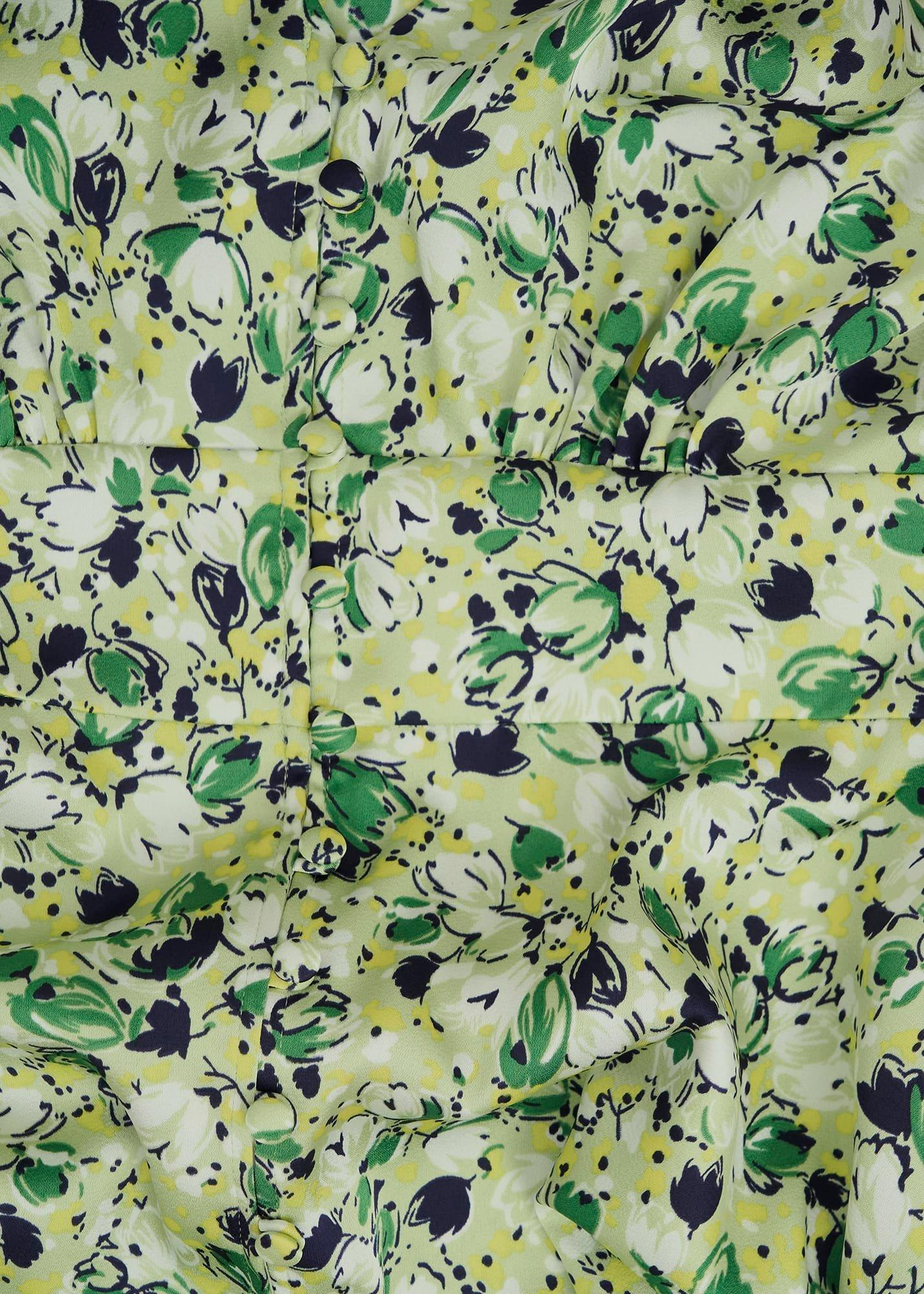 Ennerdale V Neck Midi Dress, Green Multi, hi-res