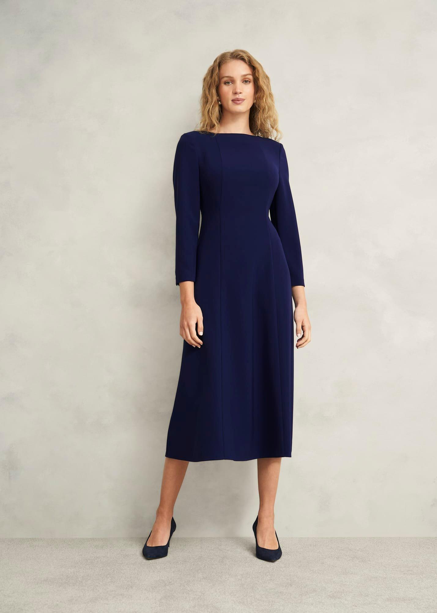 Leonora Dress, Navy, hi-res