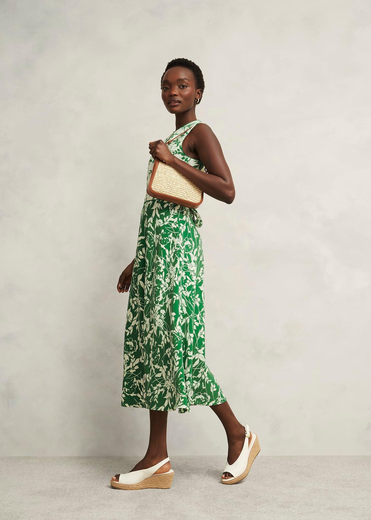 Maddie Dress, Green Cream, hi-res