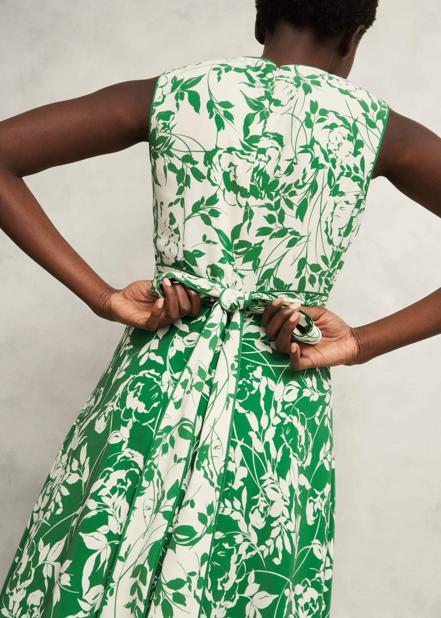 Petite Maddie Dress, Green Cream, hi-res