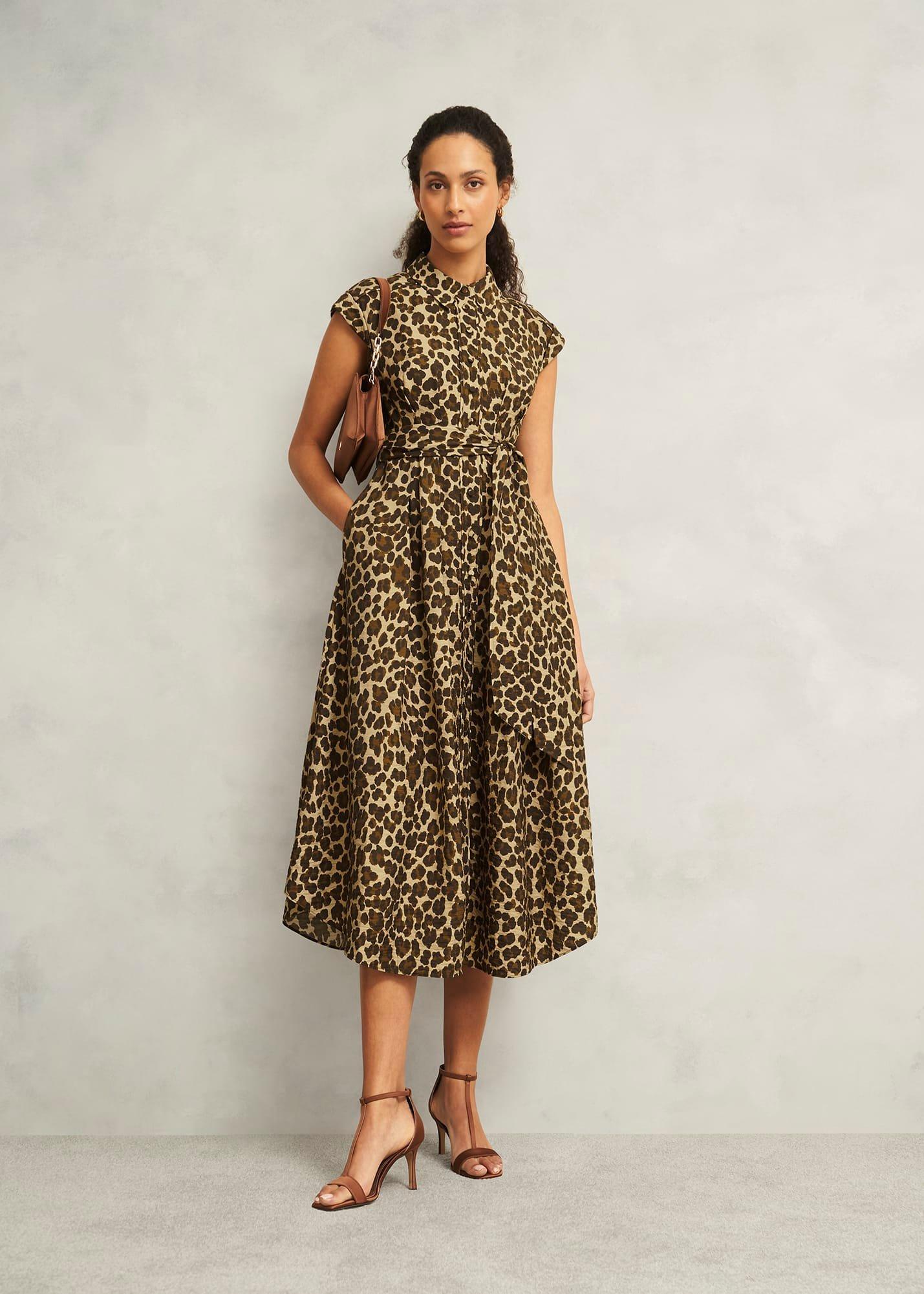 Hurst Leopard Shirt Dress, Brown Multi, hi-res