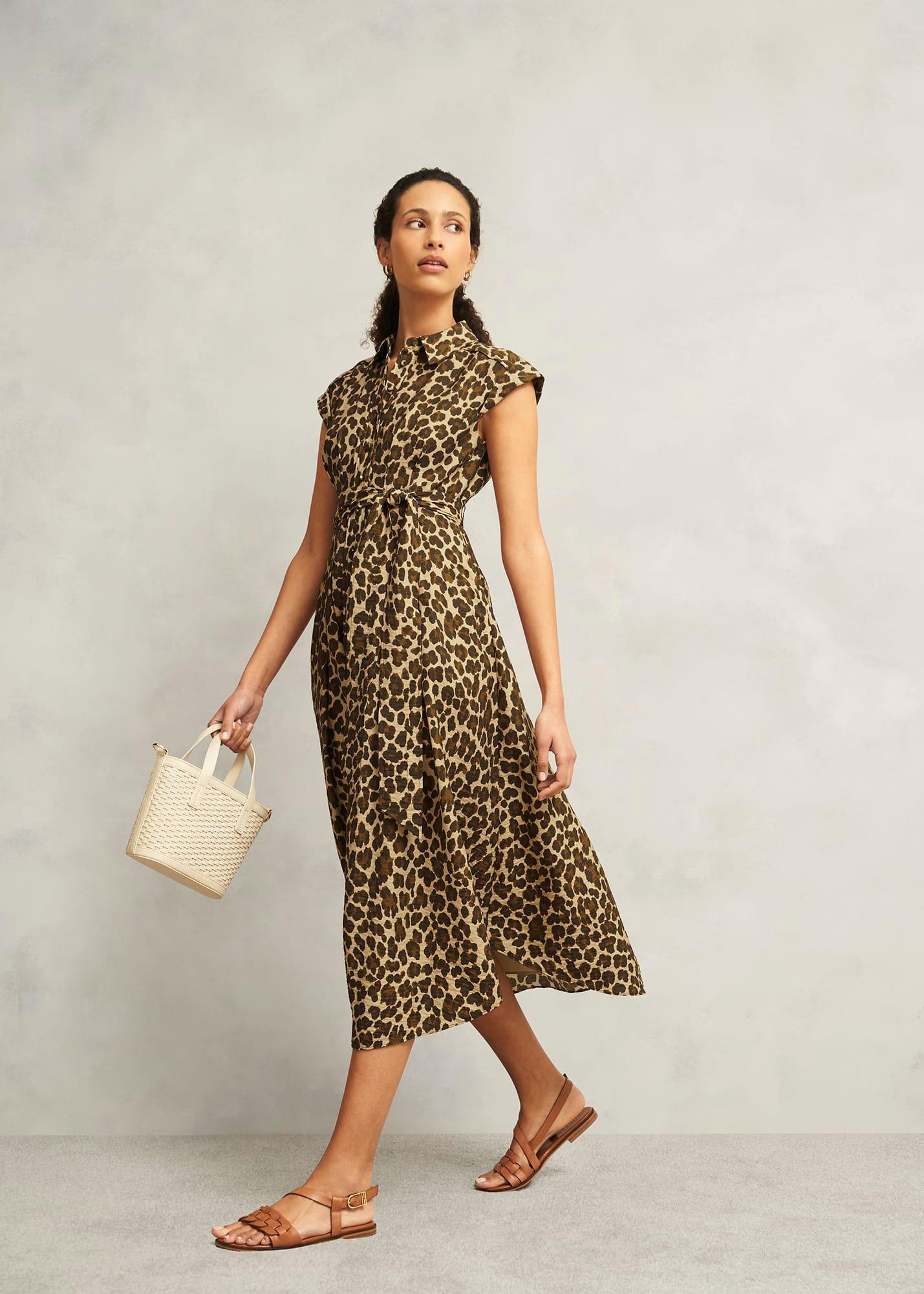 Hurst Leopard Shirt Dress, Brown Multi, hi-res