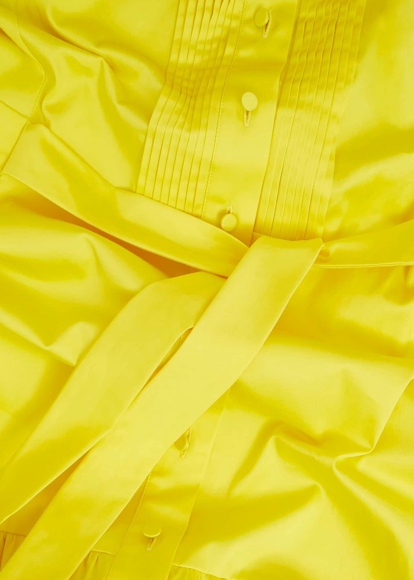 Carsington Cotton Shirt Dress, Sun Yellow, hi-res