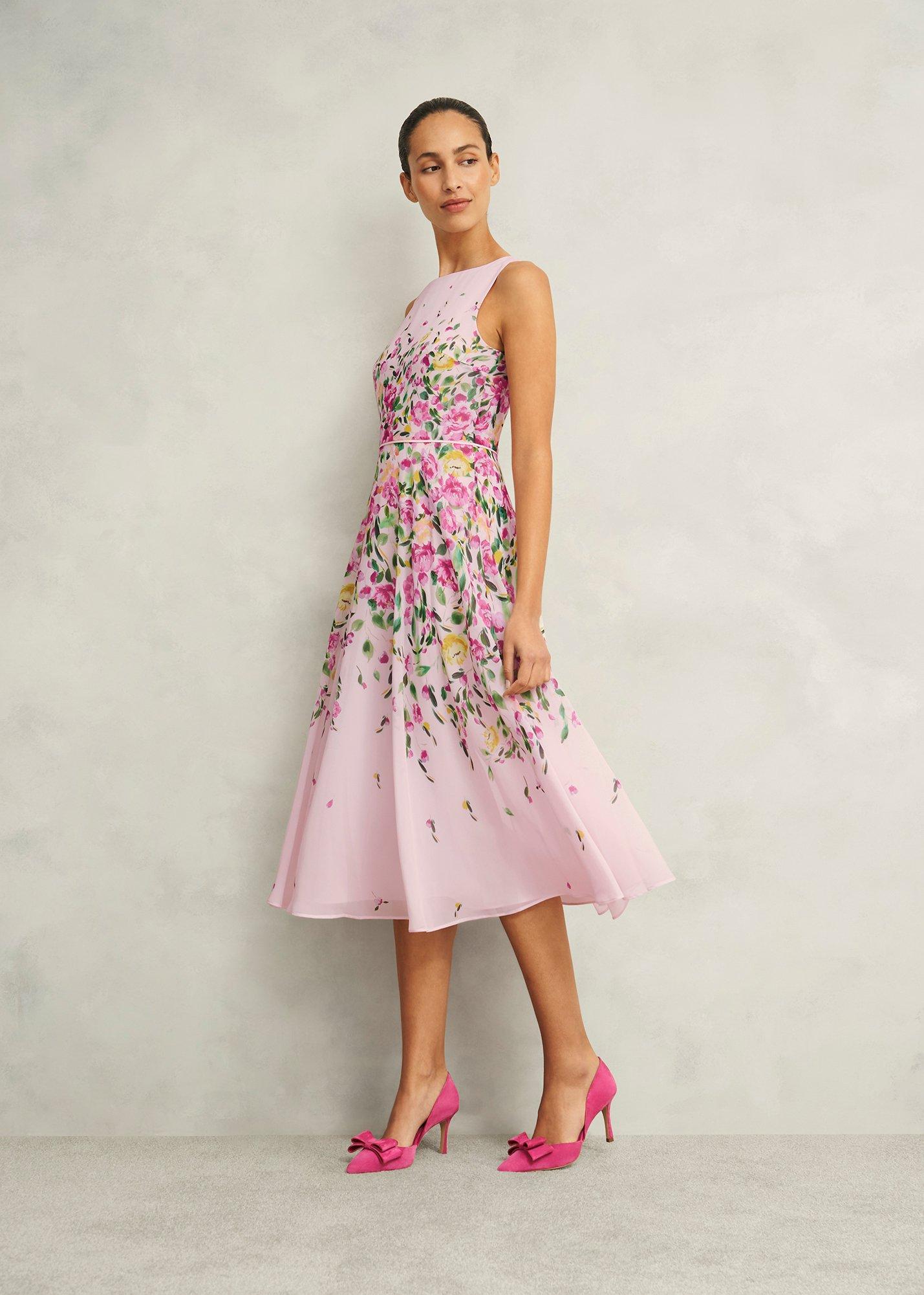 Petite Carly Dress, Pale Pink Multi, hi-res