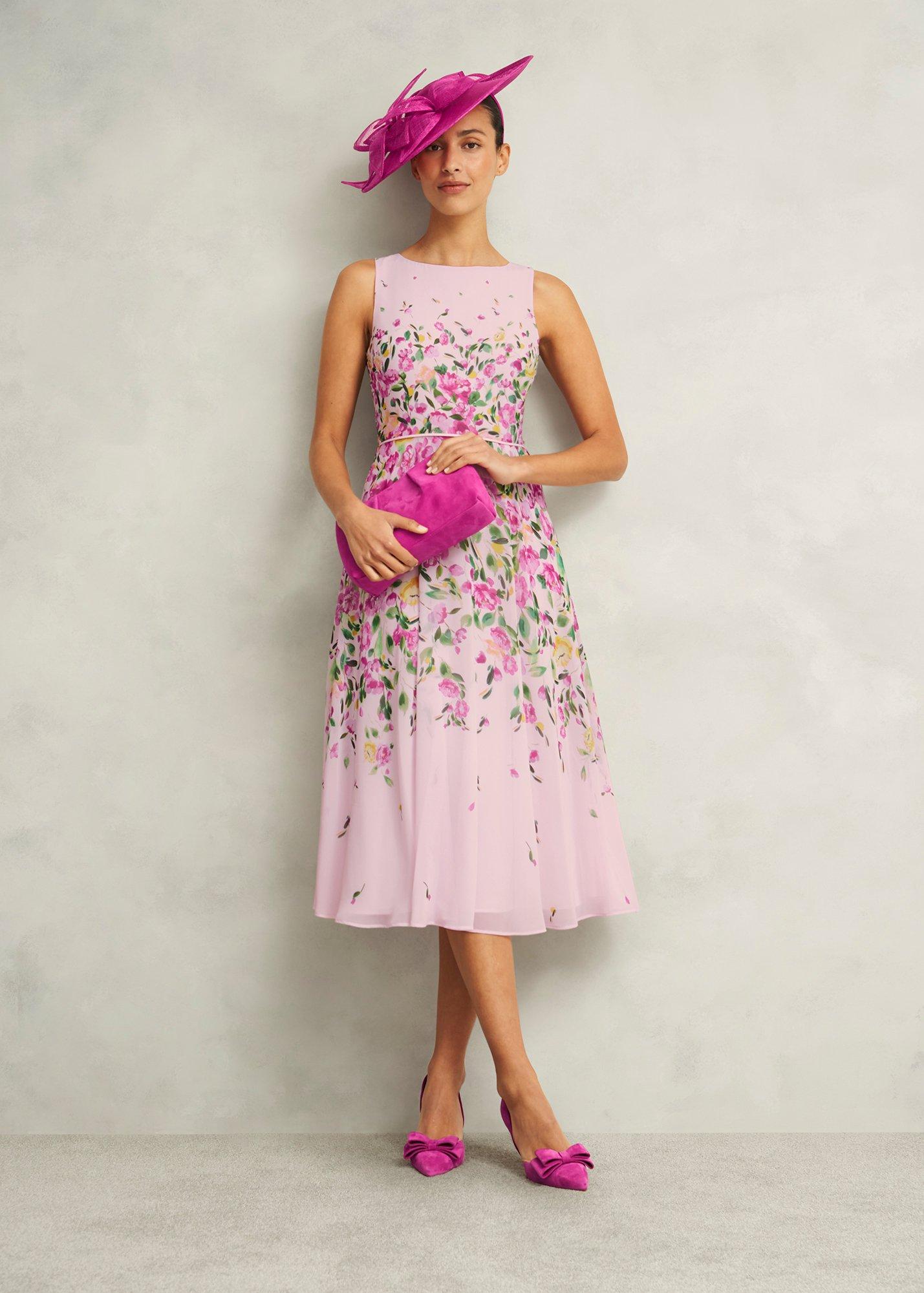 Petite Carly Dress, Pale Pink Multi, hi-res