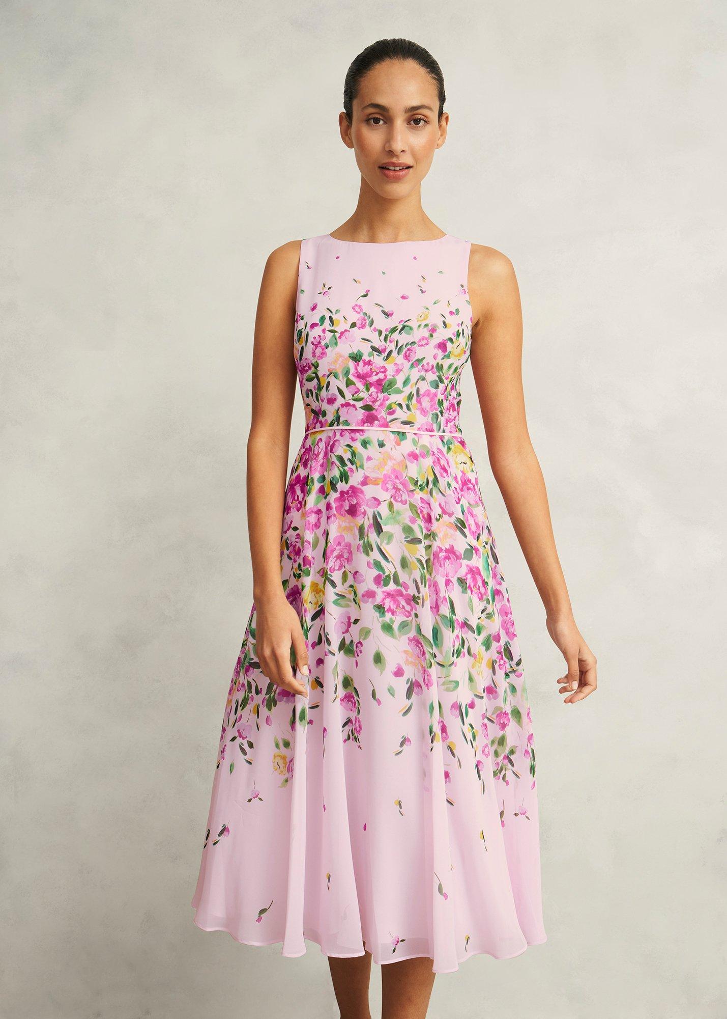 Petite Carly Dress, Pale Pink Multi, hi-res