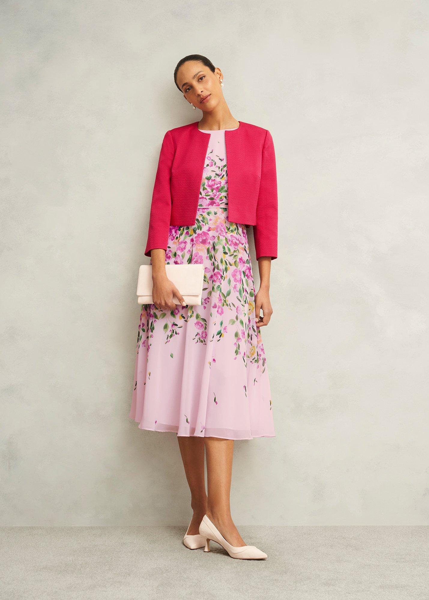 Petite Carly Dress, Pale Pink Multi, hi-res