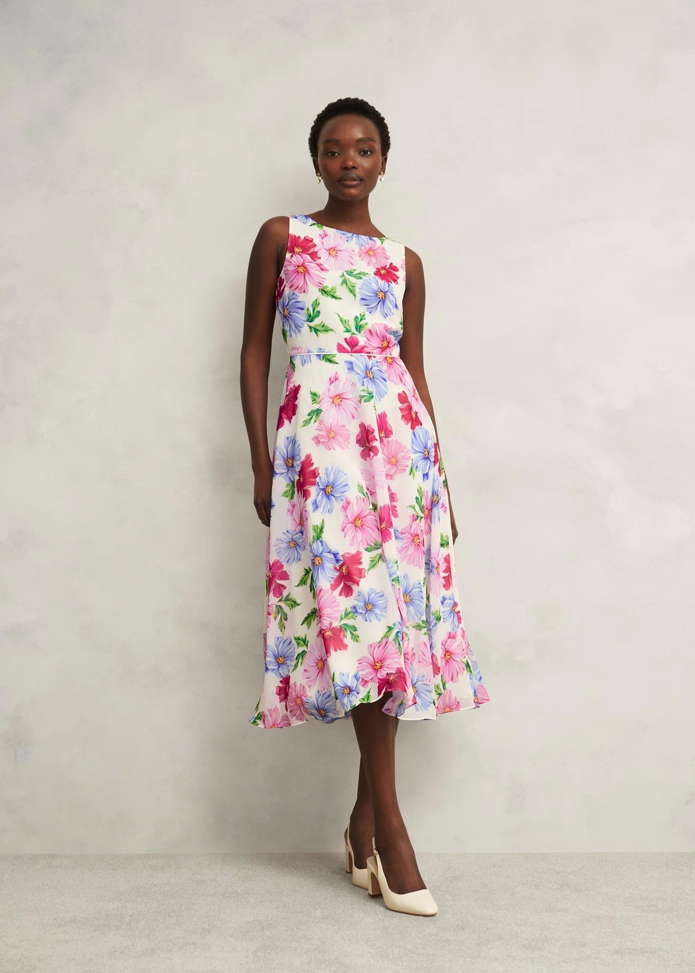 Carly Dress, Ivory Multi, hi-res