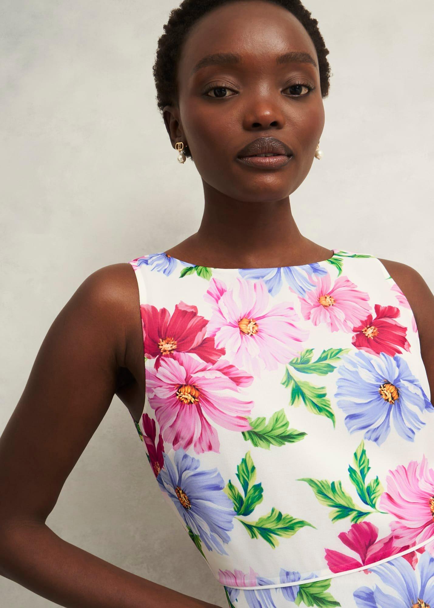 Carly Dress, Ivory Multi, hi-res