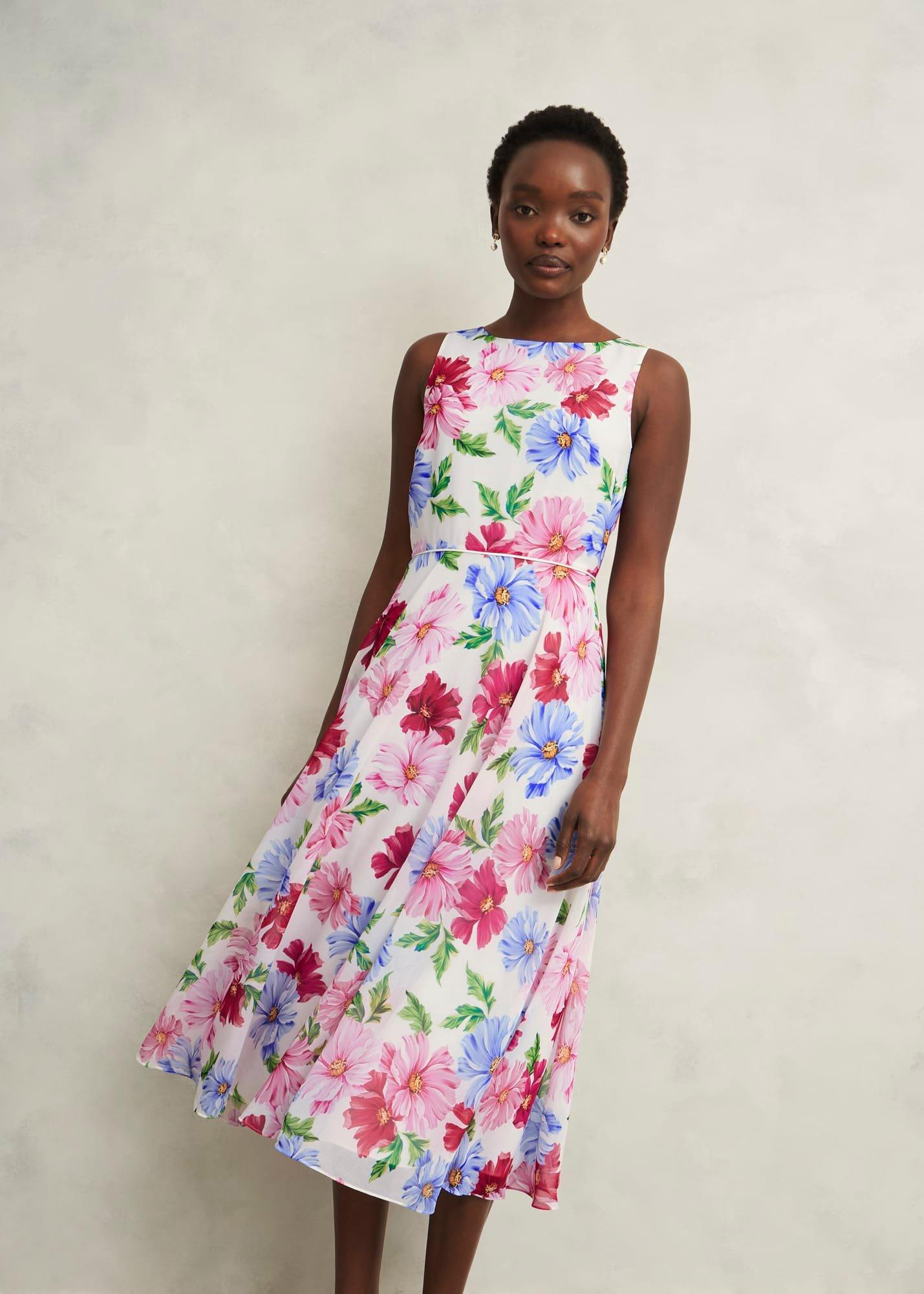 Carly Dress, Ivory Multi, hi-res