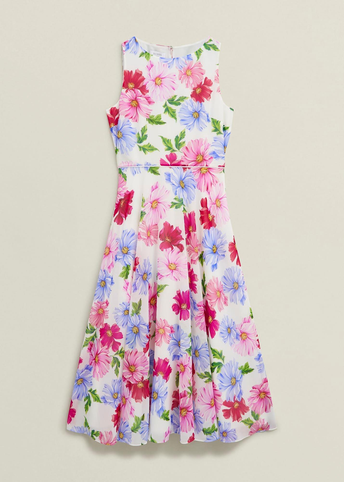 Petite Carly Dress, Ivory Multi, hi-res