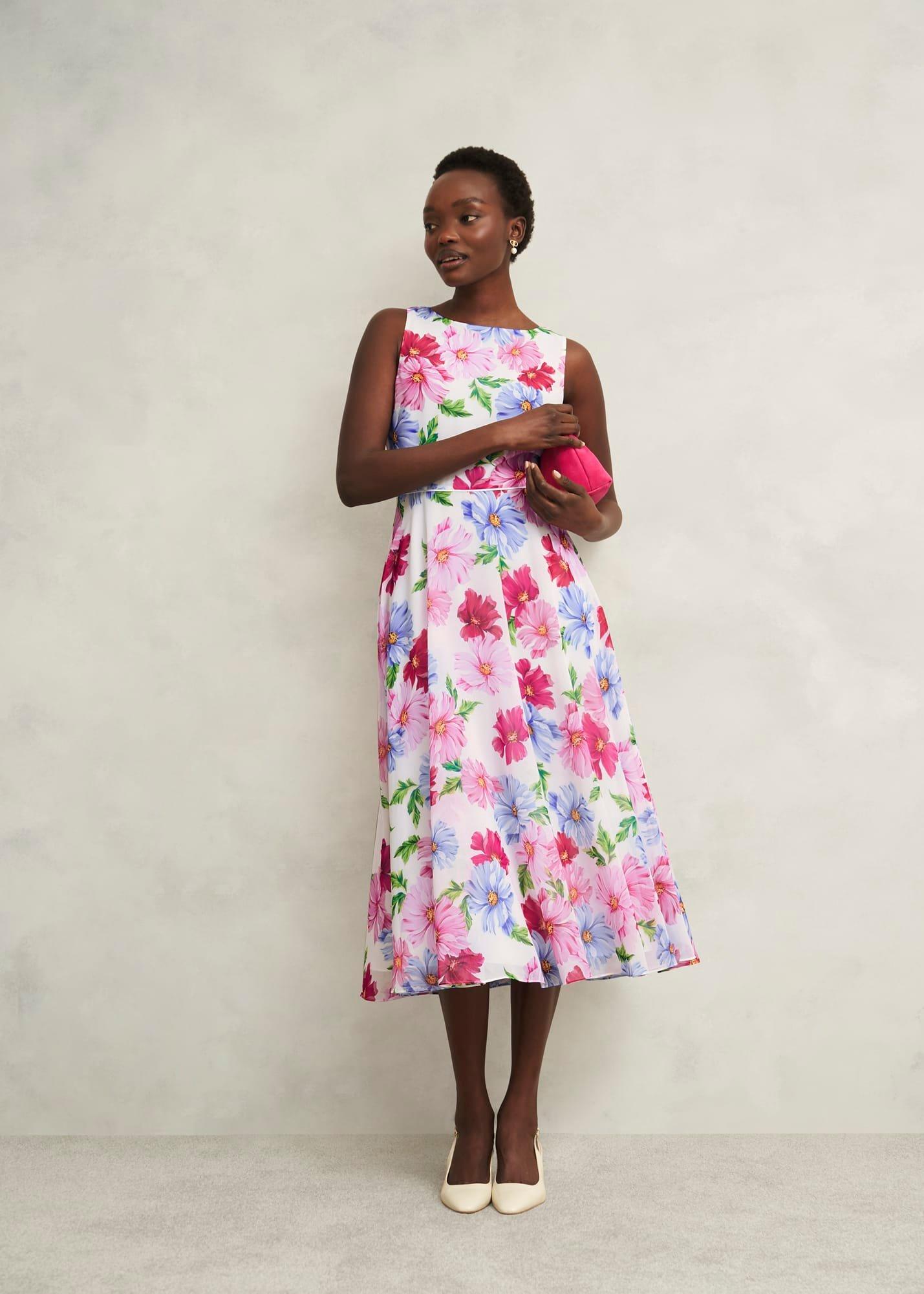 Petite Carly Dress, Ivory Multi, hi-res