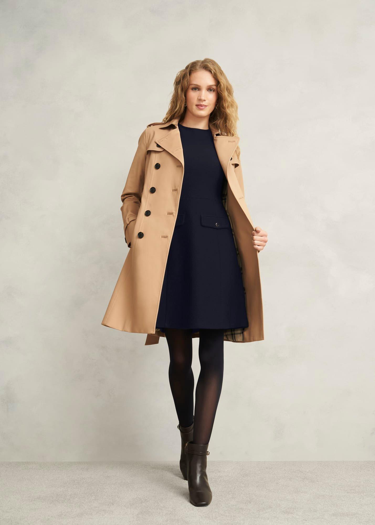 Adelaide Ponte Dress, Hobbs Navy, hi-res