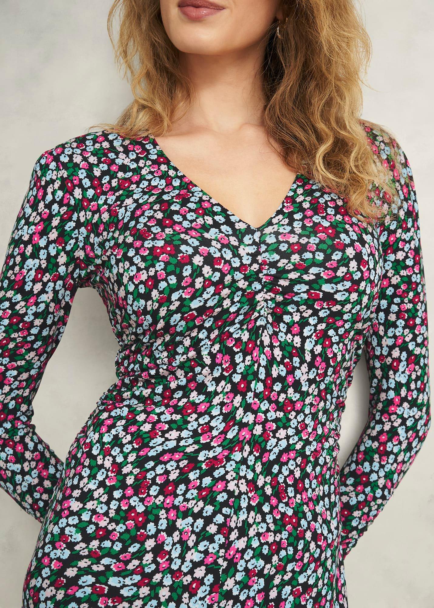 Flo Jersey Dress, Pink Multi, hi-res