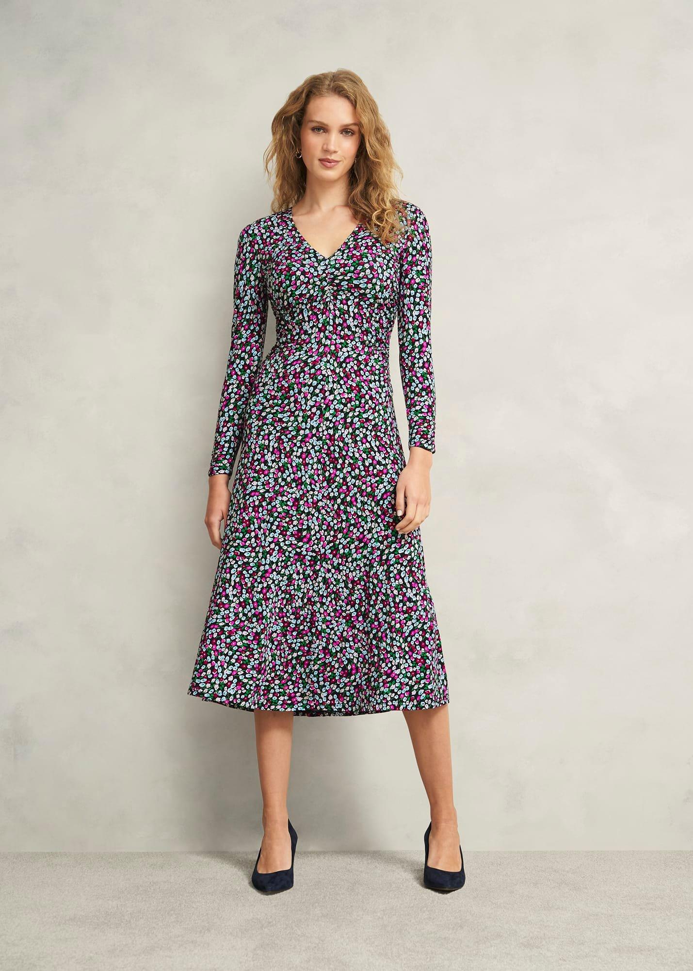 Petite Flo Jersey Dress, Pink Multi, hi-res